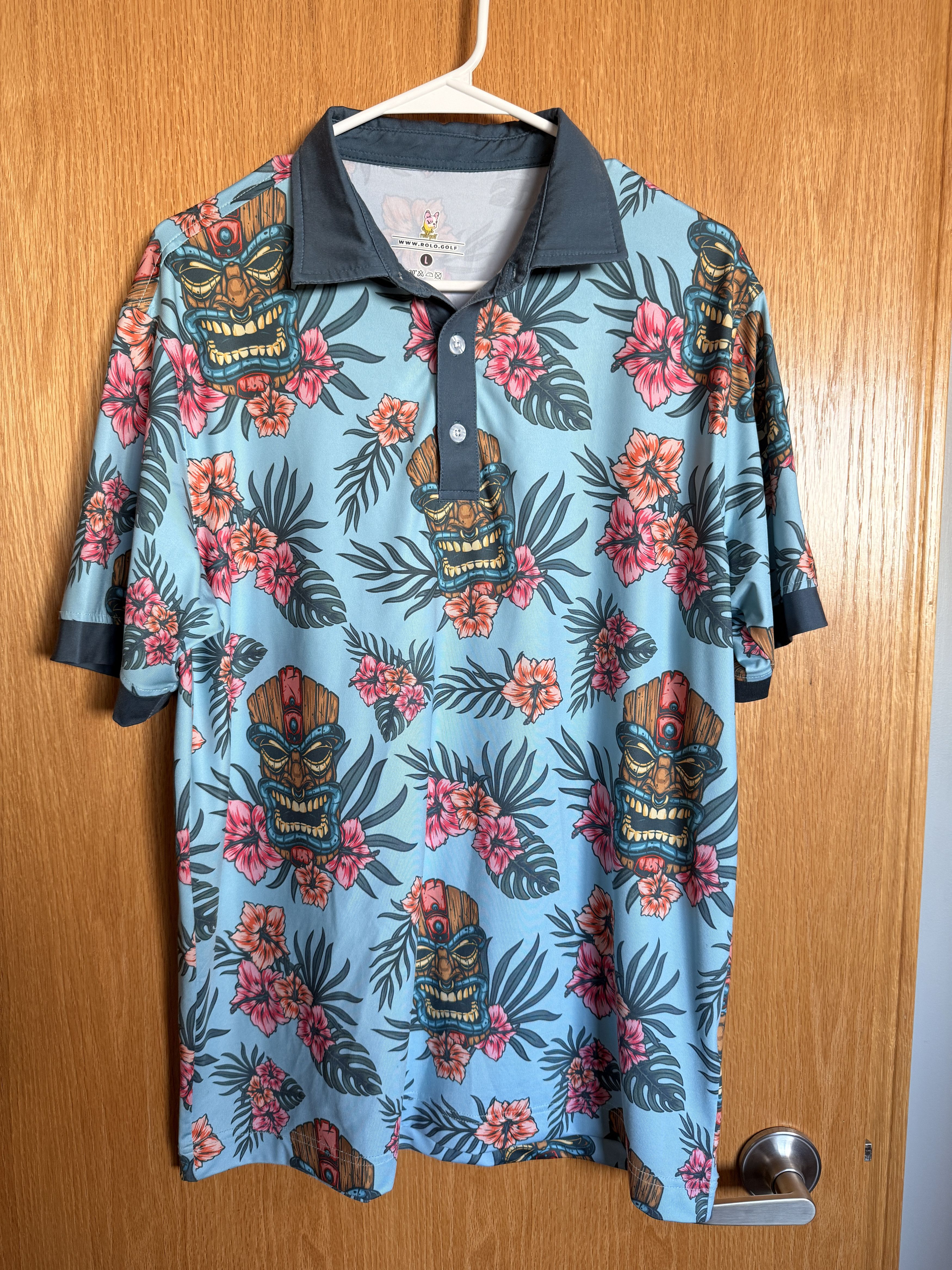 Other Rolo Golf Hawaiian Tiki Floral Polo Golf Shirt Size US L / EU 52-54 / 3 - 1 Thumbnail
