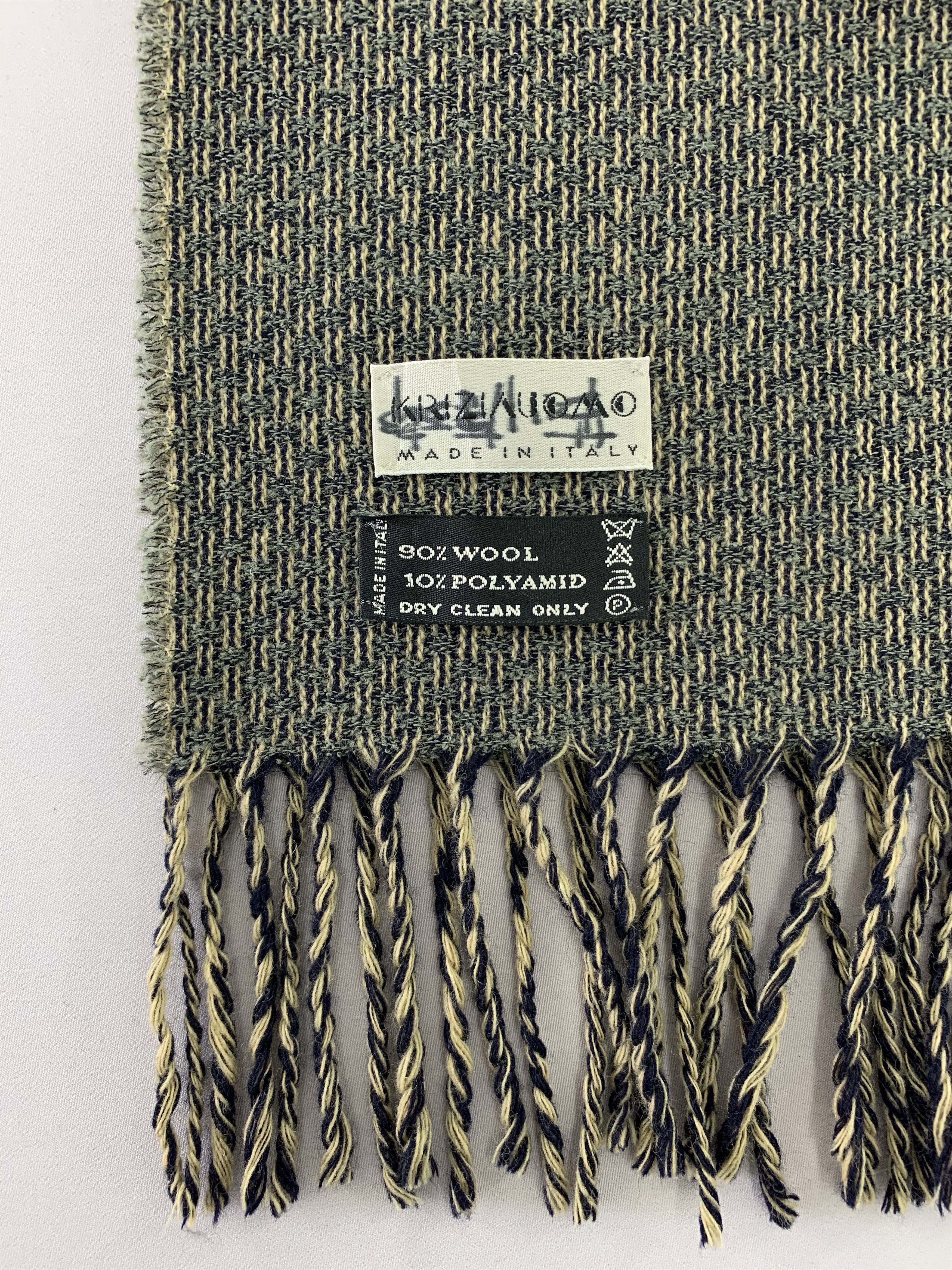 Krizia Uomo Krizia Scarf Wool Muffler Neck Wrap BL4230 Size ONE SIZE - 3 Thumbnail