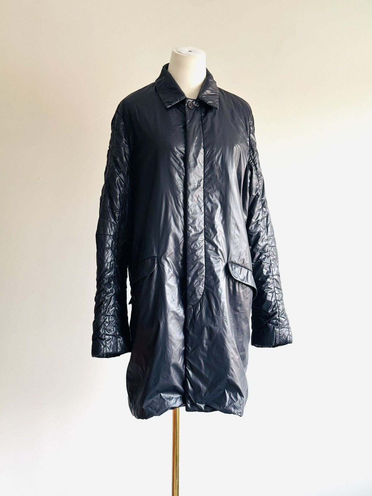 Miu Miu Rare 00s Miu Miu men’s black overcoat sz 48 Size US M / EU 48-50 / 2 - 2 Thumbnail