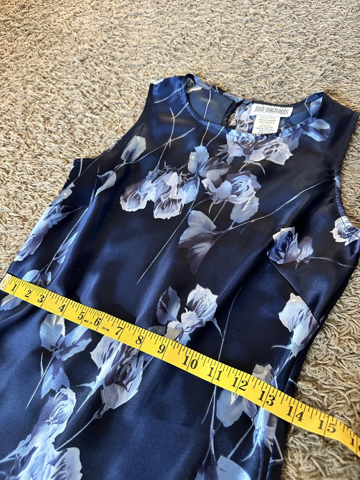 Designer Elegant Floral Print Dress by Jodi Michaels Size M / US 6-8 / IT 42-44 - 8 Thumbnail
