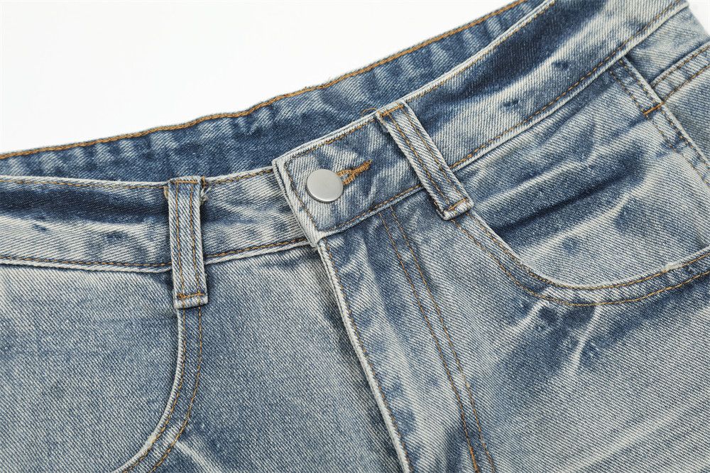Japanese Brand Men's loose wide-leg punk washed gradient jeans Size US 32 / EU 48 - 4 Thumbnail