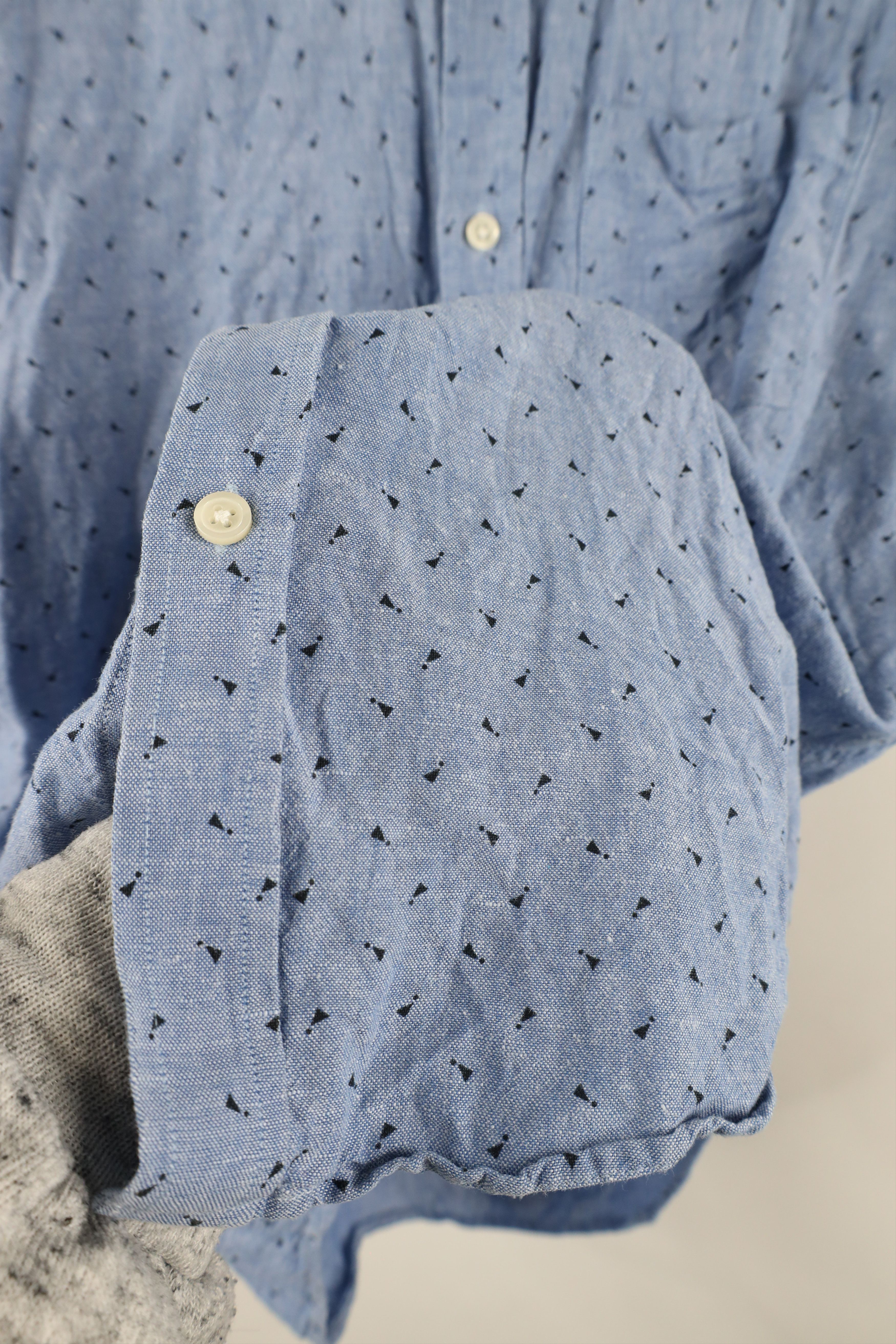 Banana Republic × Vintage Banana Republic Geometric Linen Short Sleeve Button Shirt Size US M / EU 48-50 / 2 - 9 Thumbnail