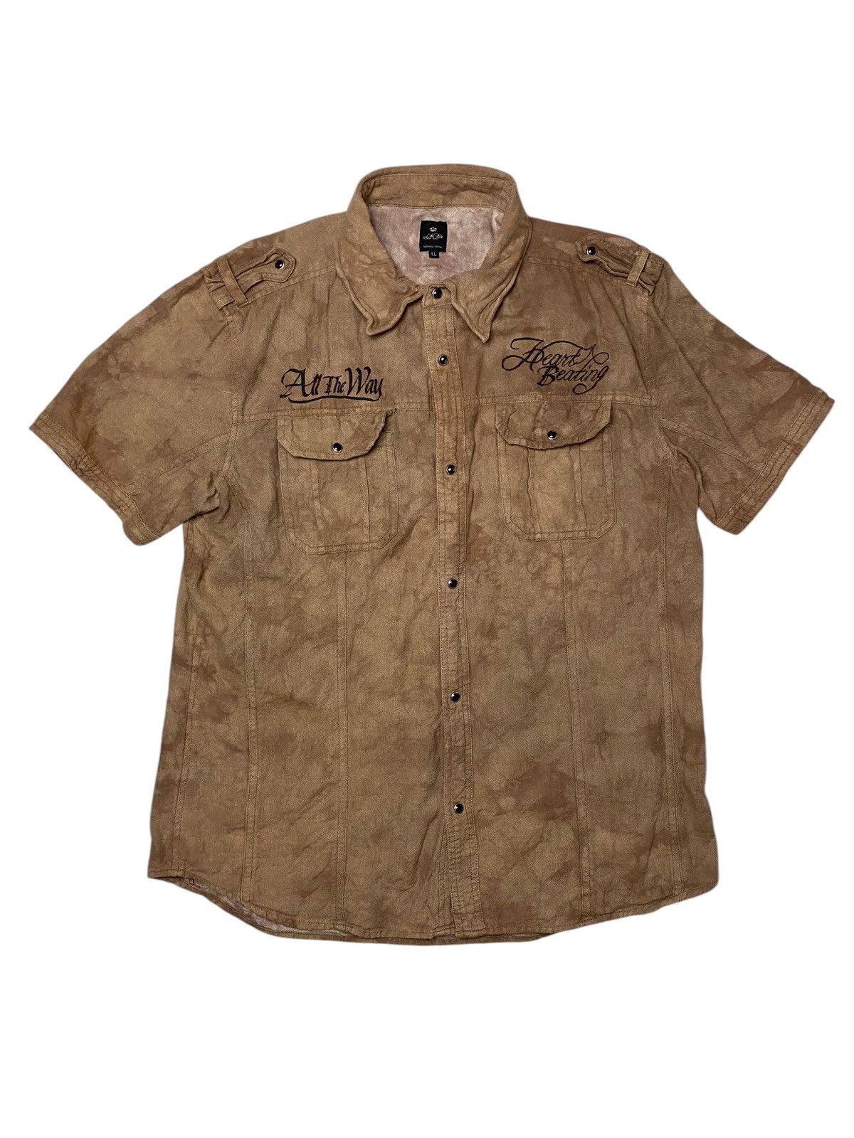 If Six Was Nine 2000's In The Attic Poem Mudwash Button Ups Size US M / EU 48-50 / 2 - 1 Thumbnail