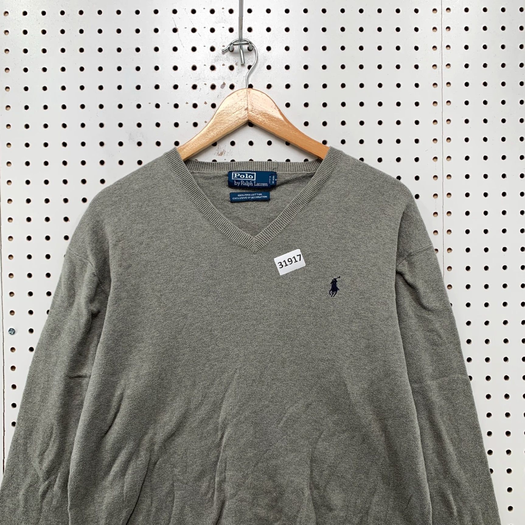 Polo Ralph Lauren Polo Ralph Lauren V Neck Sweater Mens Medium Gray Pullover Casual Shirt Size US M / EU 48-50 / 2 - 6 Thumbnail