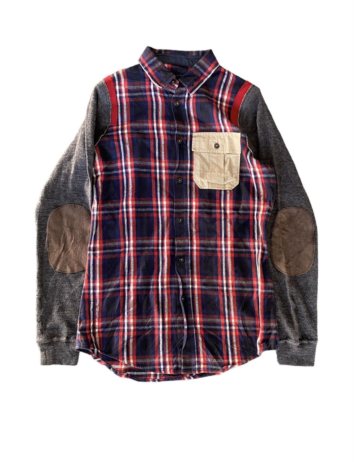 Dsquared2 AW11 Shadow Flannel hybrid leather trim button uo Size US M / EU 48-50 / 2 - 1 Thumbnail