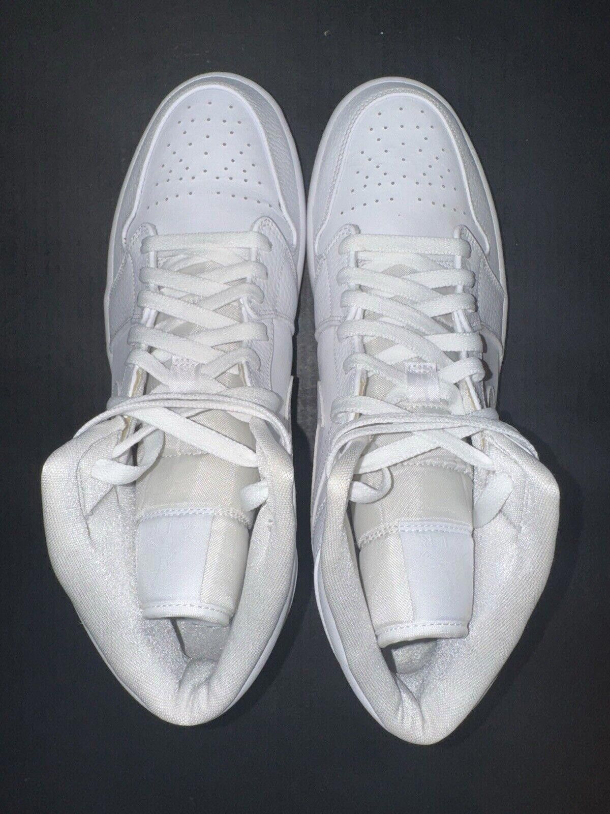 Jordan Brand Nike Air Jordan 1 Mid Triple White 2020 - 554724-130 - Sz 12 Size US 12 / EU 45 - 8 Thumbnail