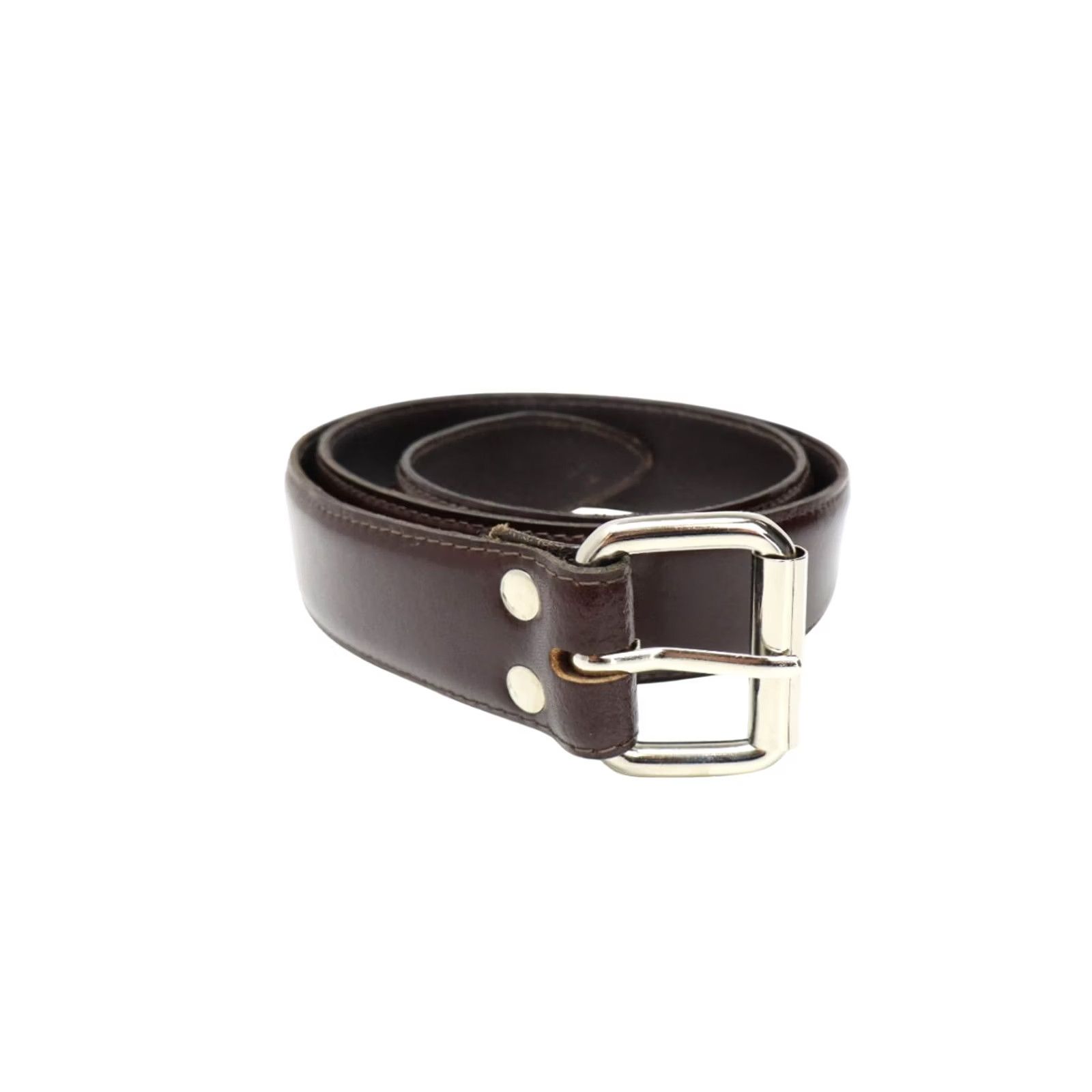 Suitsupply Suitsupply Belt Men's 85/34 Dark Brown Leather Buckle Nickel Free Belt Men's Brown Leather Buckle Nickel Free 85/34 Mens Belt Size ONE SIZE - 2 Thumbnail