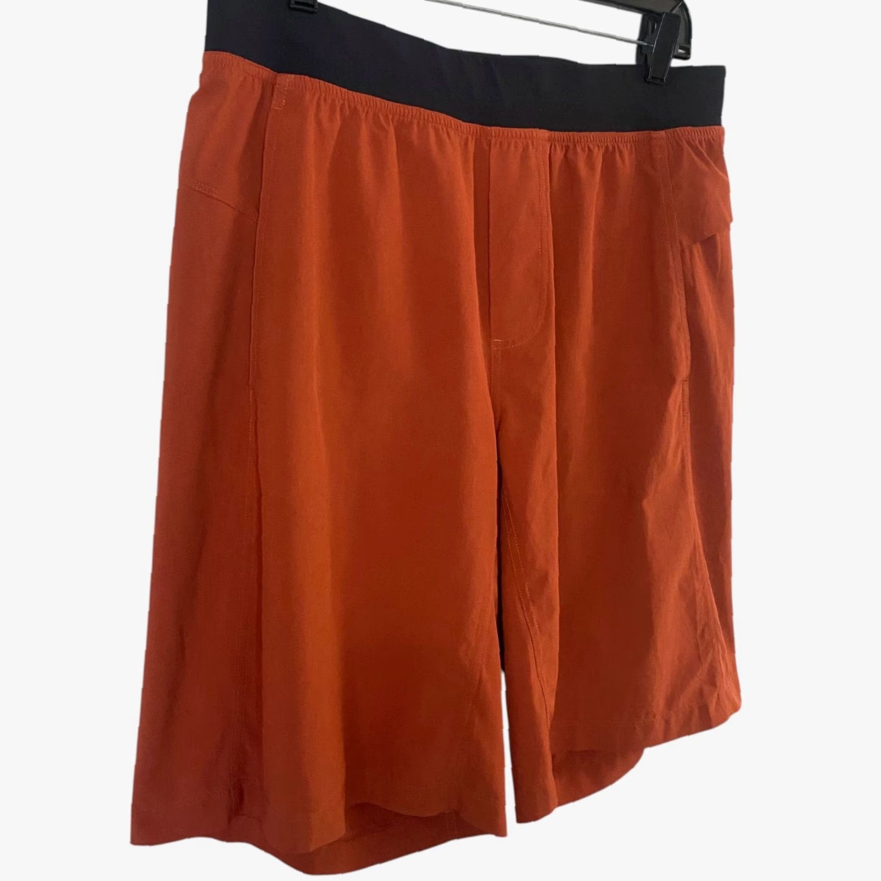Lululemon Lululemon Athletic Shorts Orange Men's Large Drawstring Pockets Stretch Casual Activewear Size US 33 - 3 Thumbnail