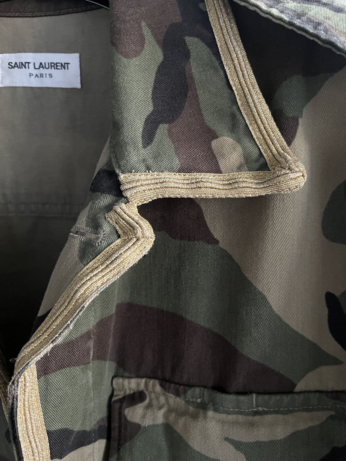 Hedi Slimane × Saint Laurent Paris Saint Laurent Paris M65 Jacket Camouflage Army Military Gold Size US M / EU 48-50 / 2 - 4 Thumbnail