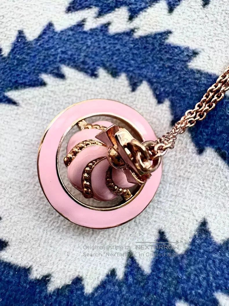 Vivienne Westwood Vivienne Westwood Pink Enamel Saturn Orb Necklace Size ONE SIZE - 3 Thumbnail