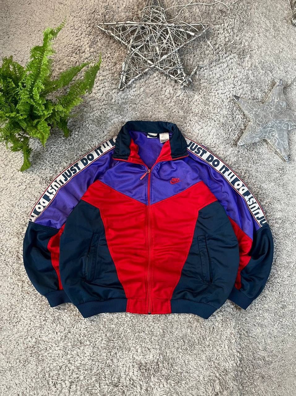 Nike × Vintage 90s Nike Vintage Zip Hoodie Streetwear Logo Swoosh Rare Size US L / EU 52-54 / 3 - 1 Thumbnail