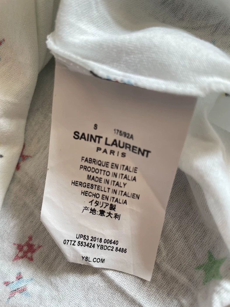 Saint Laurent Paris Saint Laurent Paris White Five-Star T-shirt 2505-Nextarrow Size US S / EU 44-46 / 1 - 6 Thumbnail