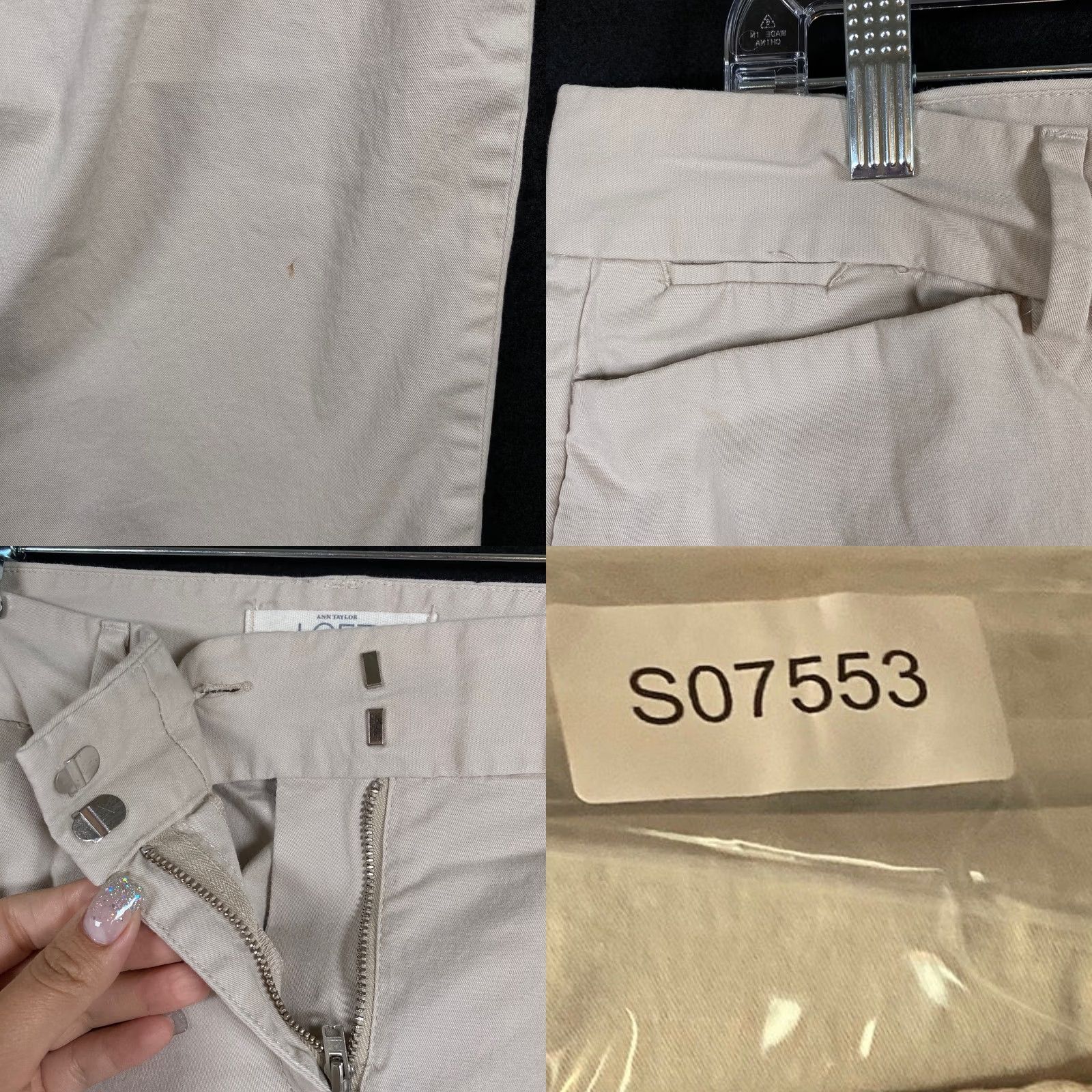 Ann Taylor Ann Taylor LOFT Womens Pants Tan Marisa Capri Cropped Workwear Stretch 12 Size 25" / US 0 / IT 36 - 9 Thumbnail