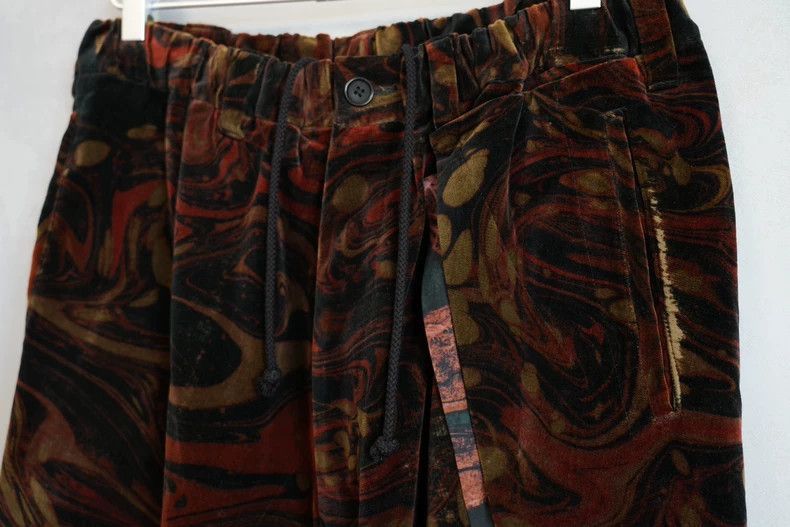 Yohji Yamamoto Yohji Yamamoto Yohji Yamamoto Velvet Pants with Drawstring Size 24" / US 00 / IT 34 - 2 Thumbnail