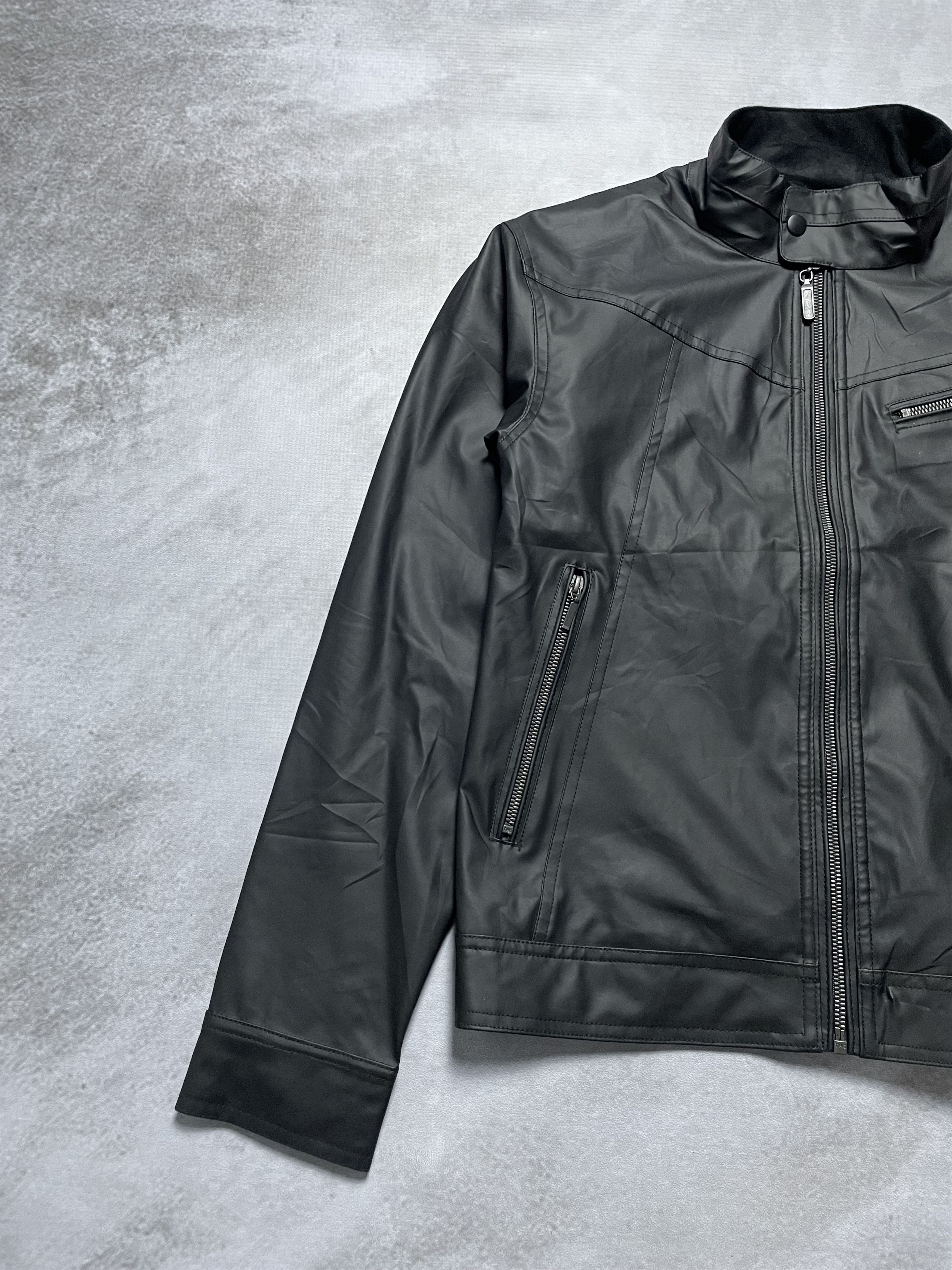 14th Addiction Unknown - Monochrome Leather Jacket Tokyo Biker Style Size US M / EU 48-50 / 2 - 4 Thumbnail