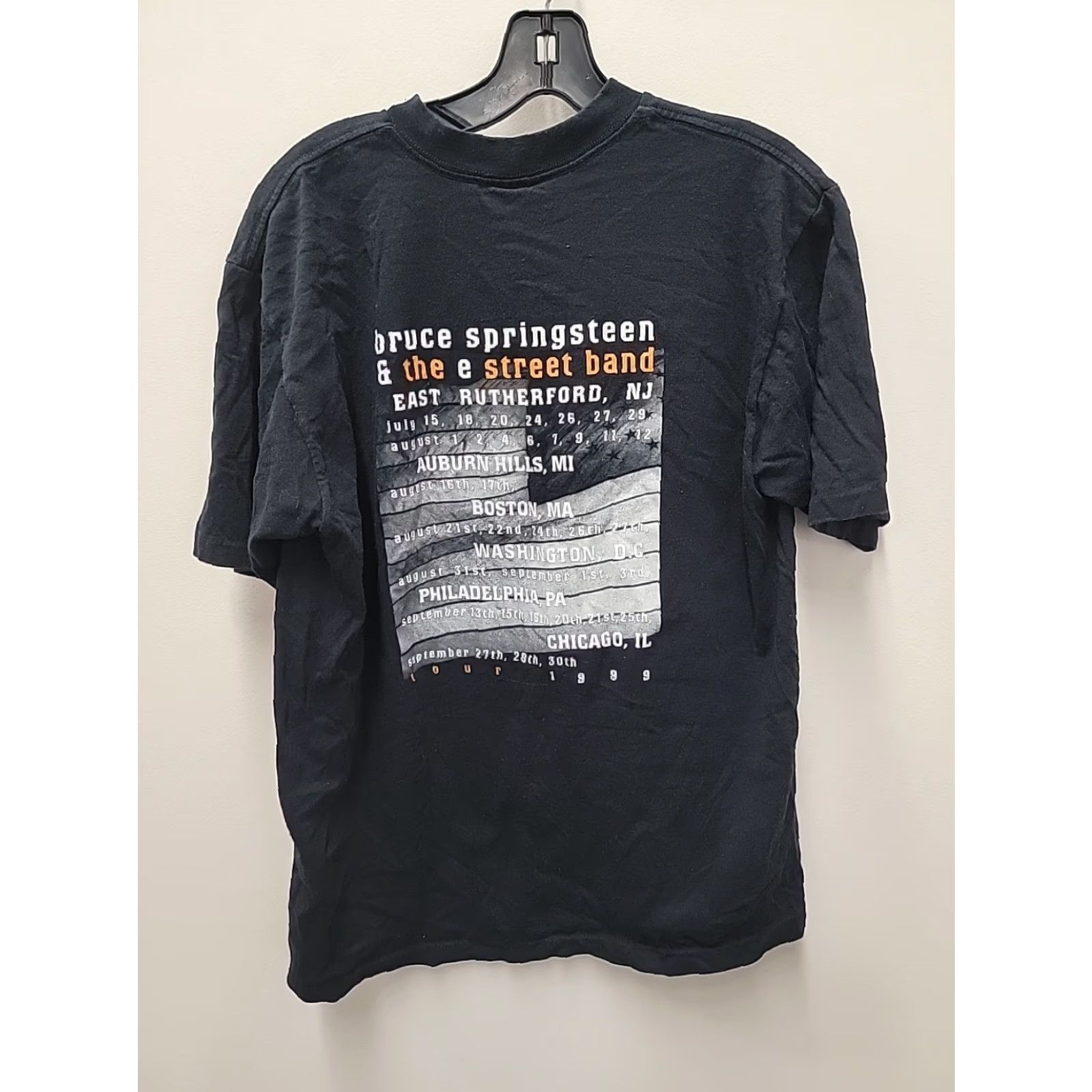 Vintage VINTAGE AllSport Bruce Springsteen The E Street Band Tour 1999 T Shirt 90s L Mens Black Cotton Short Sleeve Double Sided Some fading Size US L / EU 52-54 / 3 - 4 Thumbnail