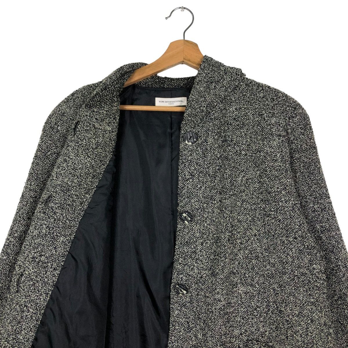 Japanese Brand 🔥RICH GREY LONG JACKET WOOL VOW TOKYO ISSEY MIYAKE Size US L / EU 52-54 / 3 - 14 Thumbnail