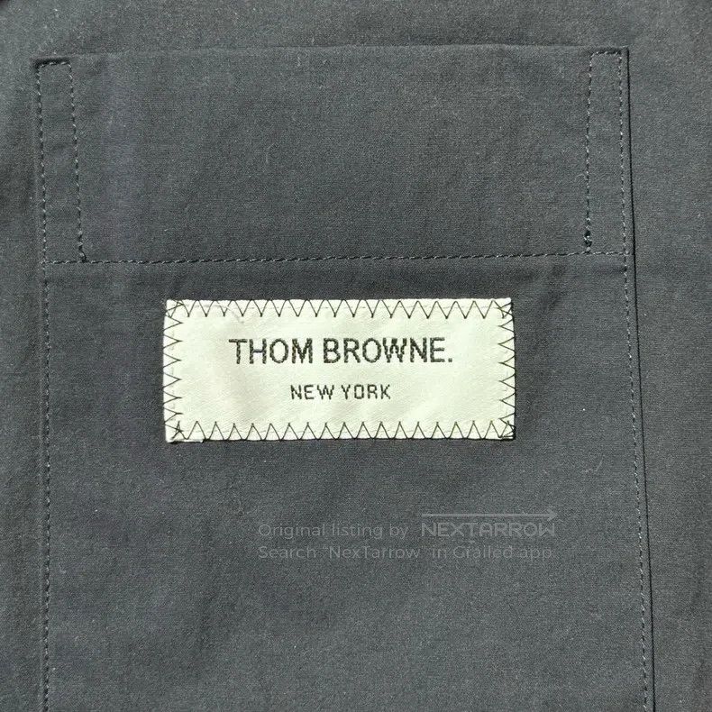 Thom Browne Thom Browne Dark Blue Long Sleeve Shirt Size US M / EU 48-50 / 2 - 5 Thumbnail
