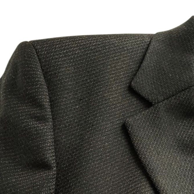 Hugo Boss × Loro Piana × Vintage 🧿textured cashmere wool tailored 3-buttons blazer black Size 52R - 3 Thumbnail