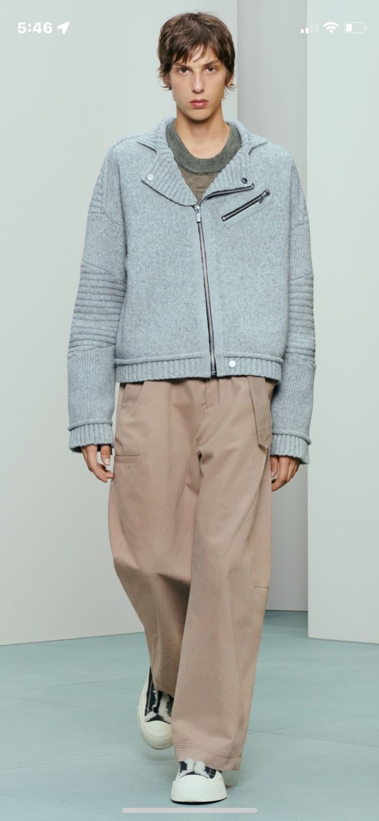 Zara Zara SRPLS Knit Biker Jacket Sweater | Grailed