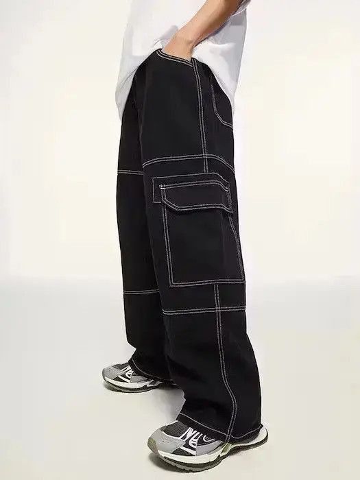 Japanese Brand Multi Pocket Baggy Cargo Denim Size US 32 / EU 48 - 5 Thumbnail