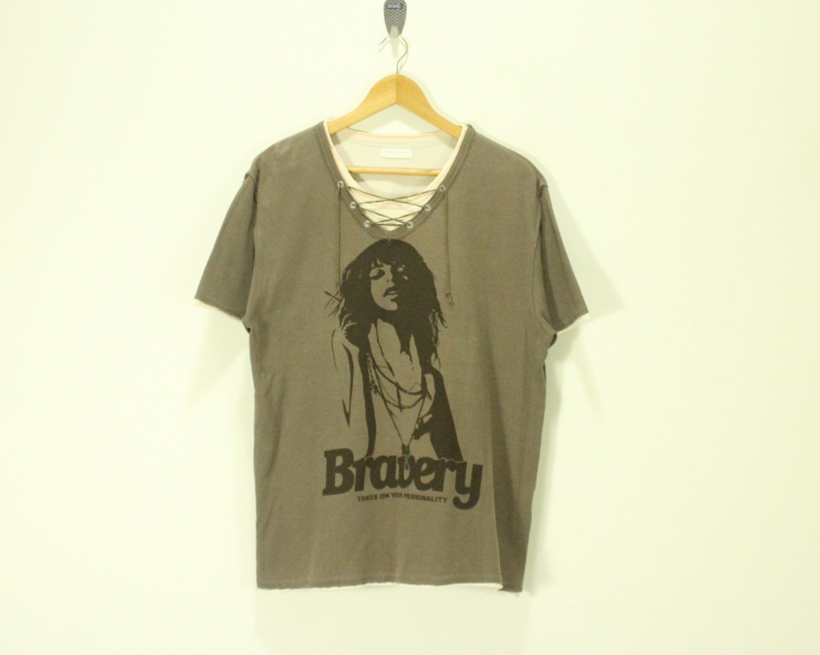 Japanese Brand Lace Up Graphic Shirt Smoking Inspired LGB Hysteric Glamour Size US M / EU 48-50 / 2 - 1 Thumbnail