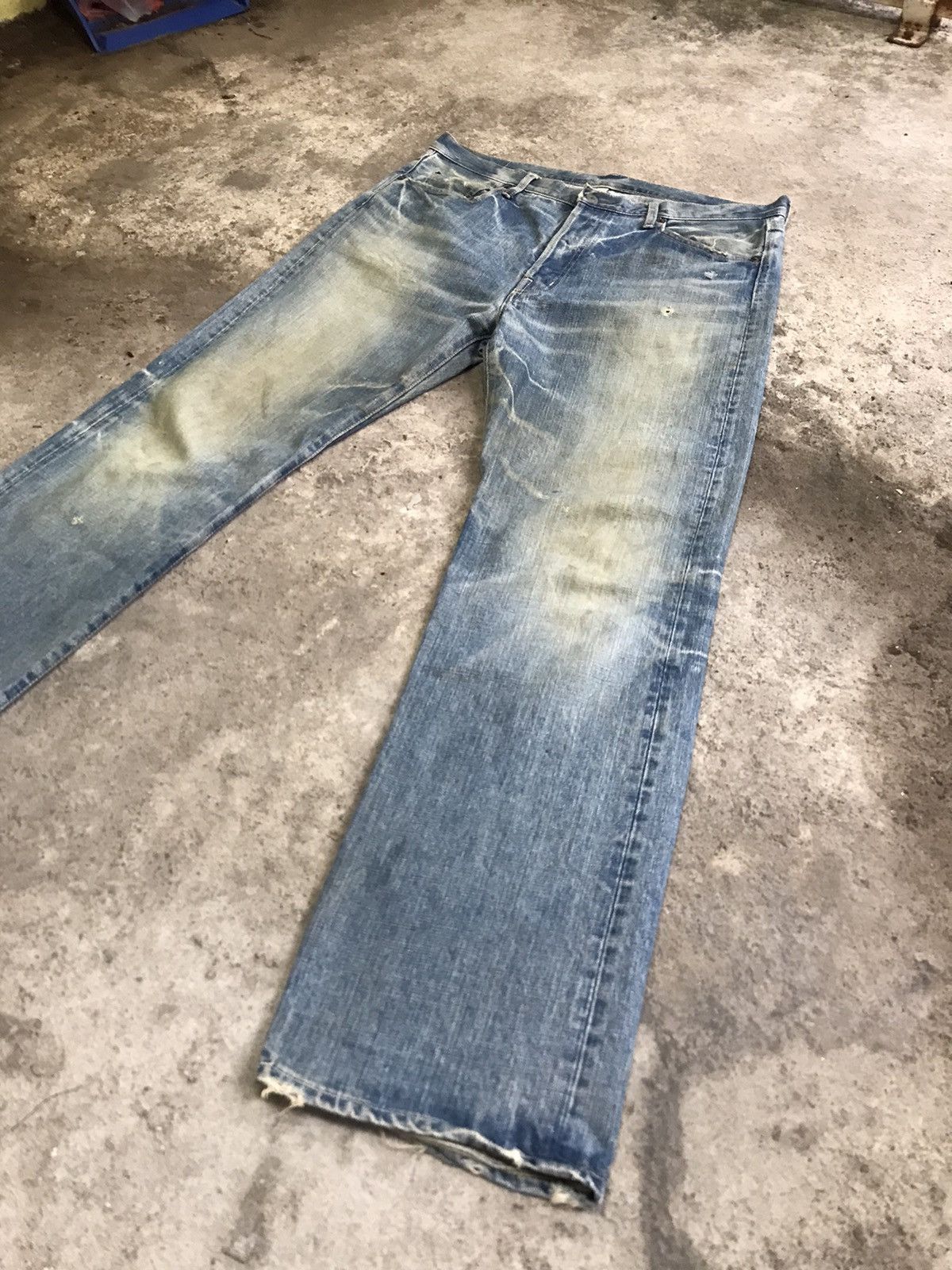 Japanese Brand ⚡️Vintage Domingo Spell Bound Distressed Denim Size US 36 / EU 52 - 3 Thumbnail