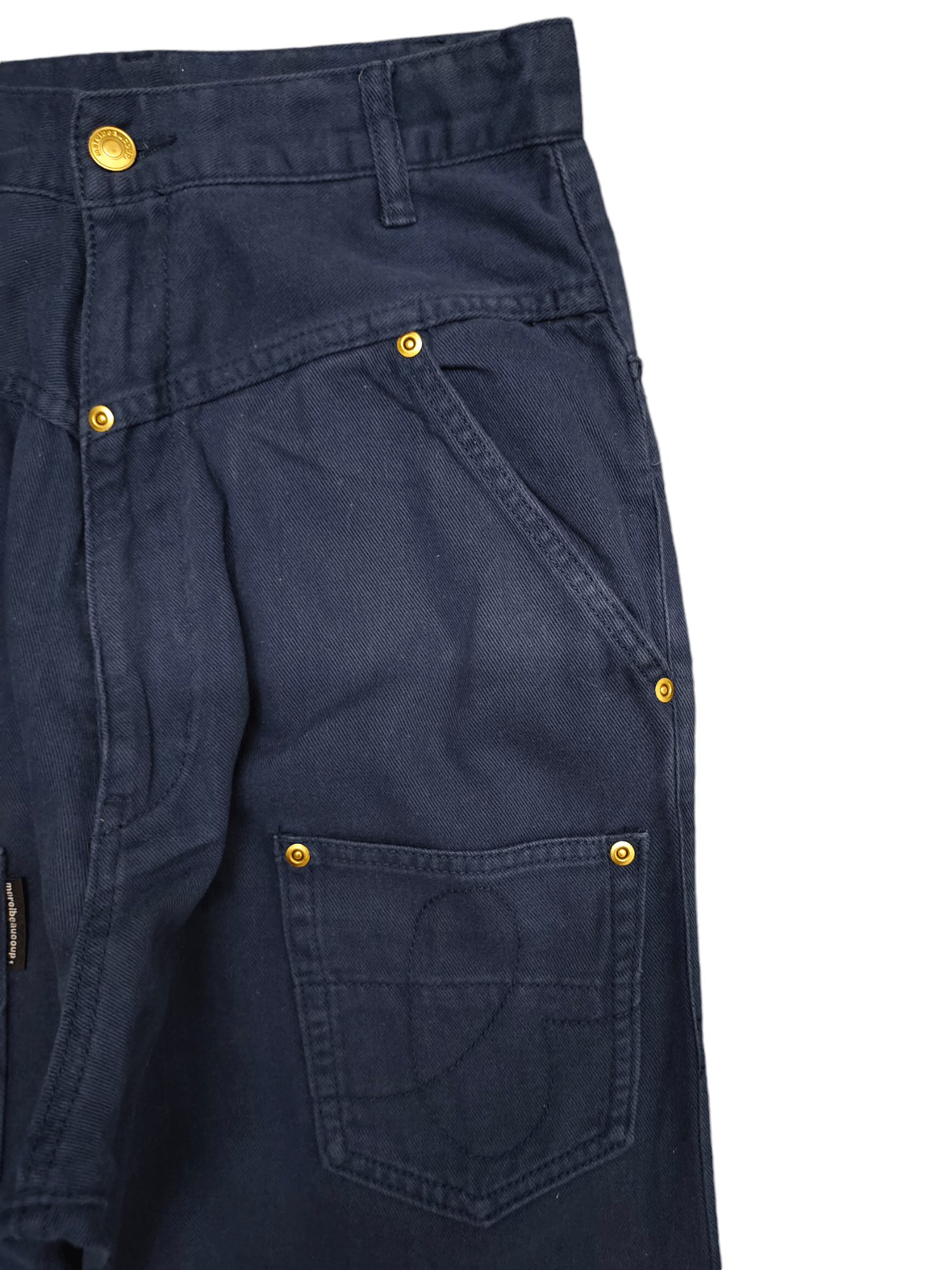 Issey Miyake Mercibeaucoup Issey Miyake Drop Crotch Reverse Denim Pants Size US 29 - 4 Thumbnail