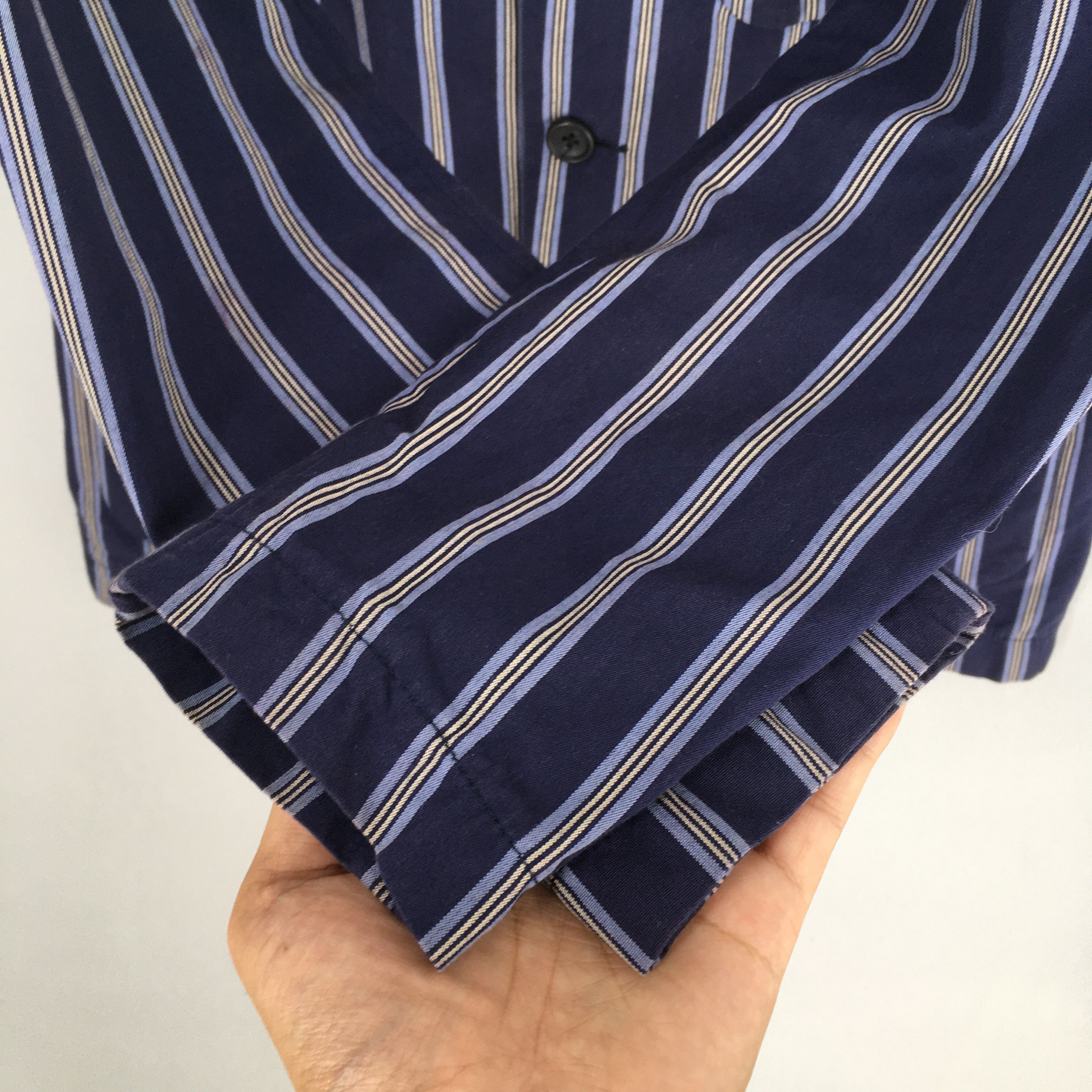 Engineered Garments Engineered Garments Men Casual Blue Striped Coat Small Size US S / EU 44-46 / 1 - 7 Thumbnail