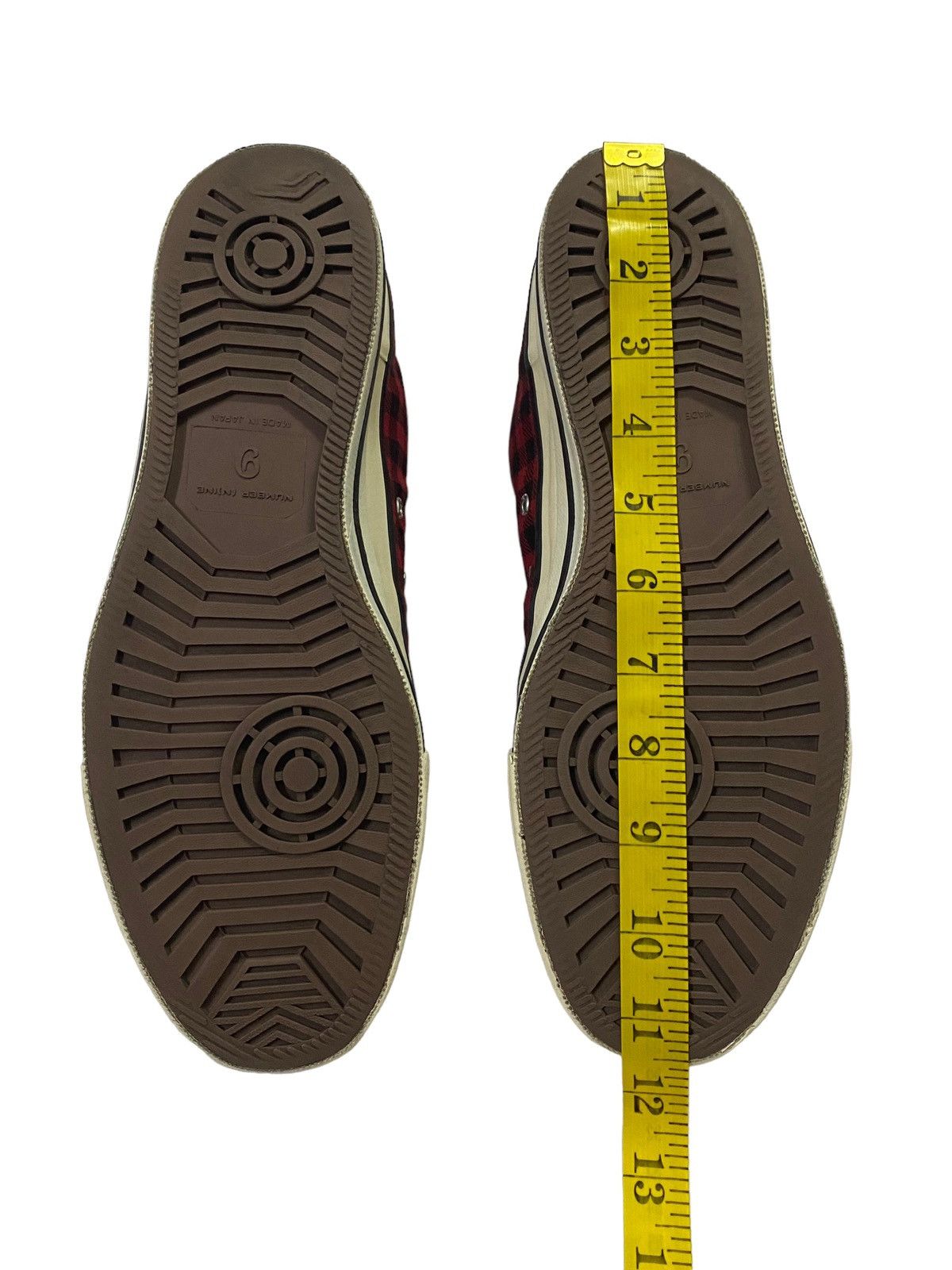 Number (N)ine NUMBER (N)INE Red Plaind Punk Sneakers Size US 9 / EU 42 - 8 Thumbnail
