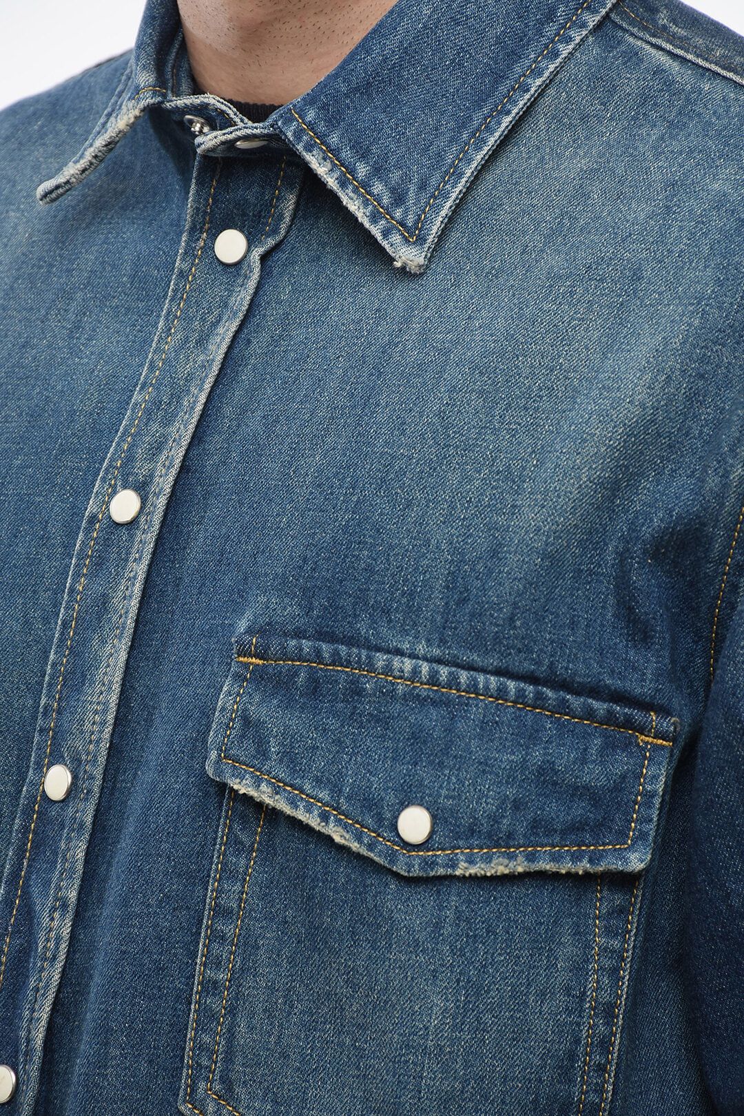 1989 STUDIO og1mm0725 Denim Over Shirt in Blue Size US S / EU 44-46 / 1 - 3 Thumbnail