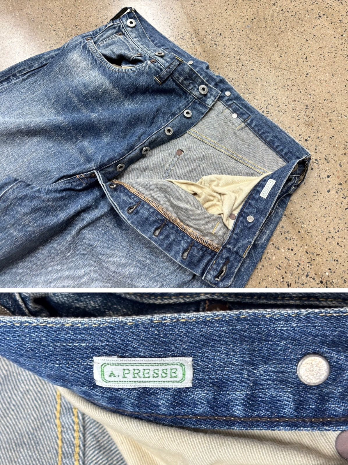 A.PRESSE A.PRESSE 25AW No.22 Washed Wide Denim Pants Size US 34 / EU 50 - 4 Thumbnail
