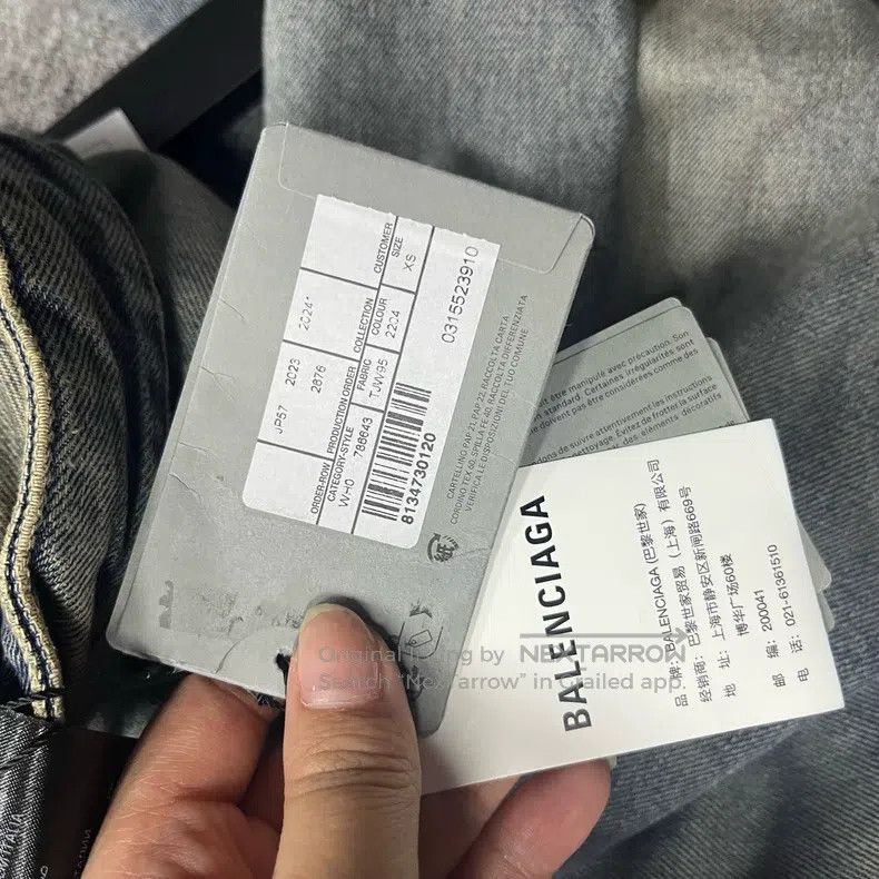 Balenciaga Balenciaga size XS Blue Zipper Straight Loose Side Pocket Size US 27 - 3 Thumbnail