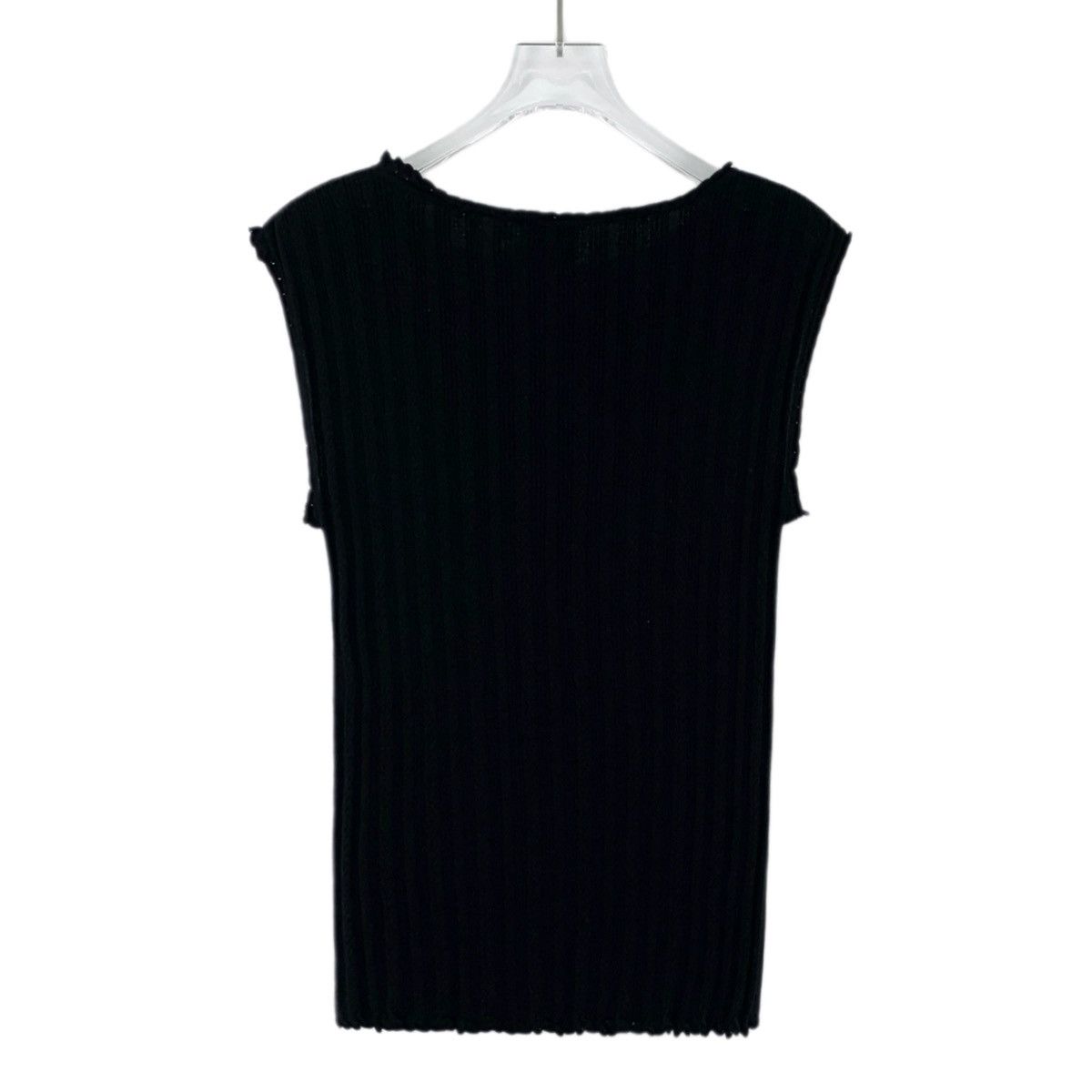 Chanel Chanel Black Double C Sleeveless Knit Vest K26WX Size M / US 6-8 / IT 42-44 - 2 Thumbnail