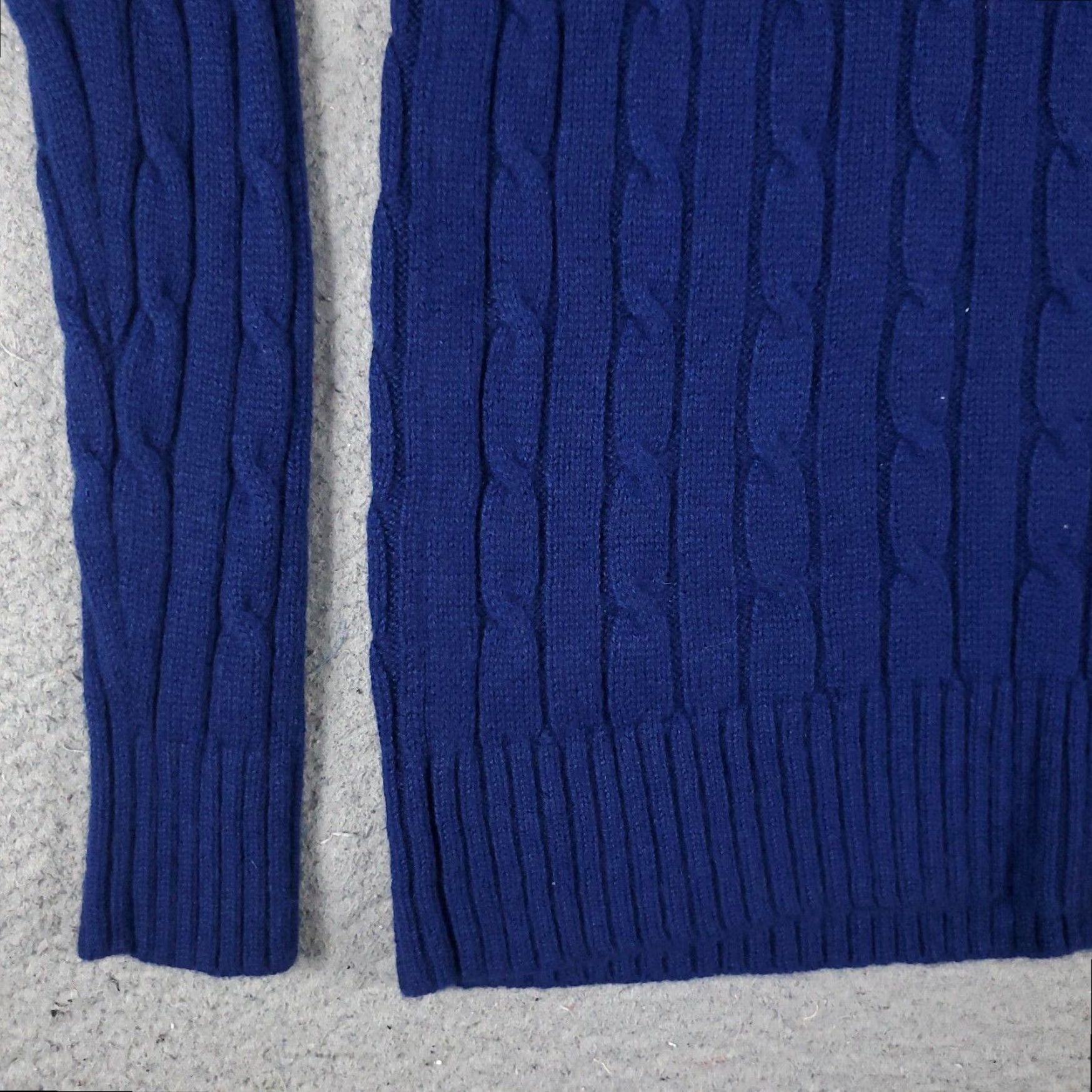 Vineyard Vines Vineyard Vines Blue Cable Knit Sweater Womens Small Long Sleeve Pullover Crew Neck Cotton Size S / US 4 / IT 40 - 3 Thumbnail