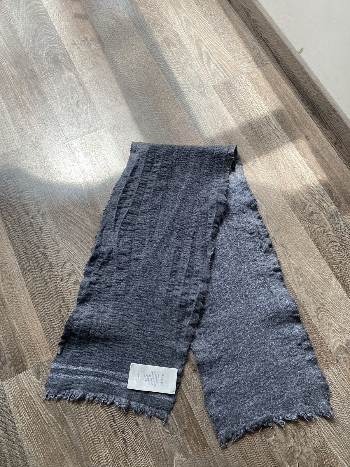 Gucci Gucci Scarf Wool Grey Lana Size ONE SIZE - 5 Thumbnail