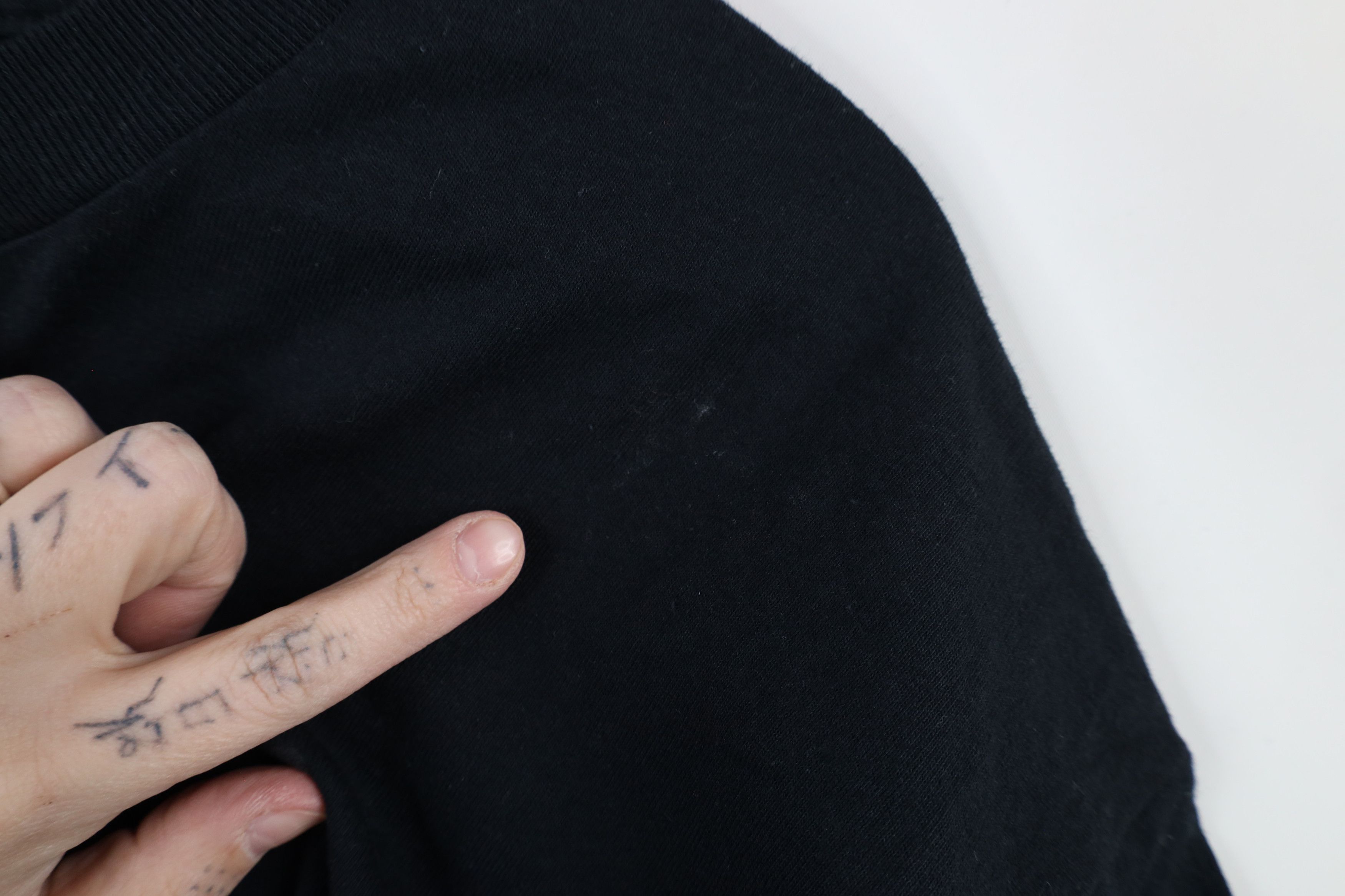Vintage Vintage 90s Streetwear Heavyweight Cotton T-Shirt Black Size US XL / EU 56 / 4 - 4 Thumbnail