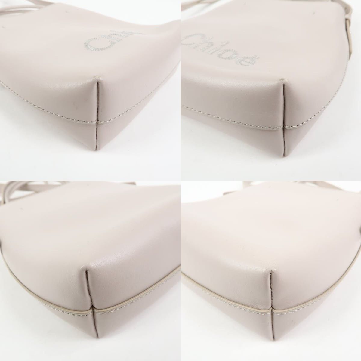 Chloe Chloe Sense Micro Leather Shoulder Bag Beige Size ONE SIZE - 5 Thumbnail