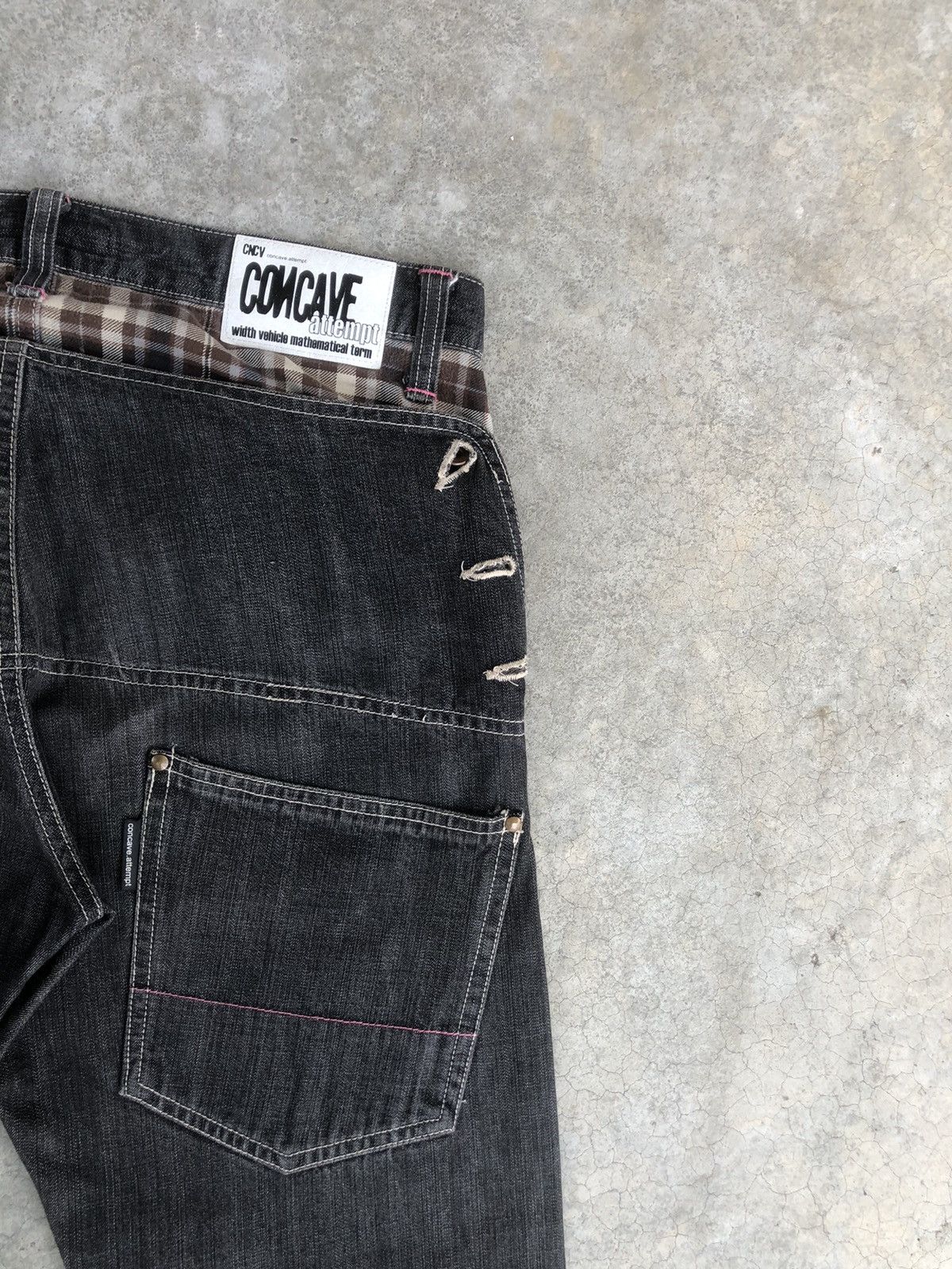 Japanese Brand Japanese Concave Attempt Distressed Jeans Size US 33 - 15 Thumbnail