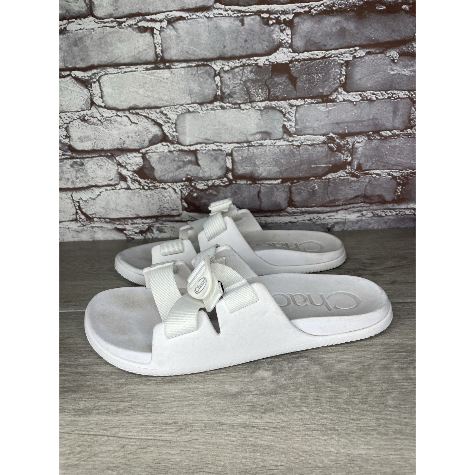 Chaco Chaco Chillo White Textile Synthetic Straps Slides Sandals W Size US 11 / IT 41 - 9 Thumbnail