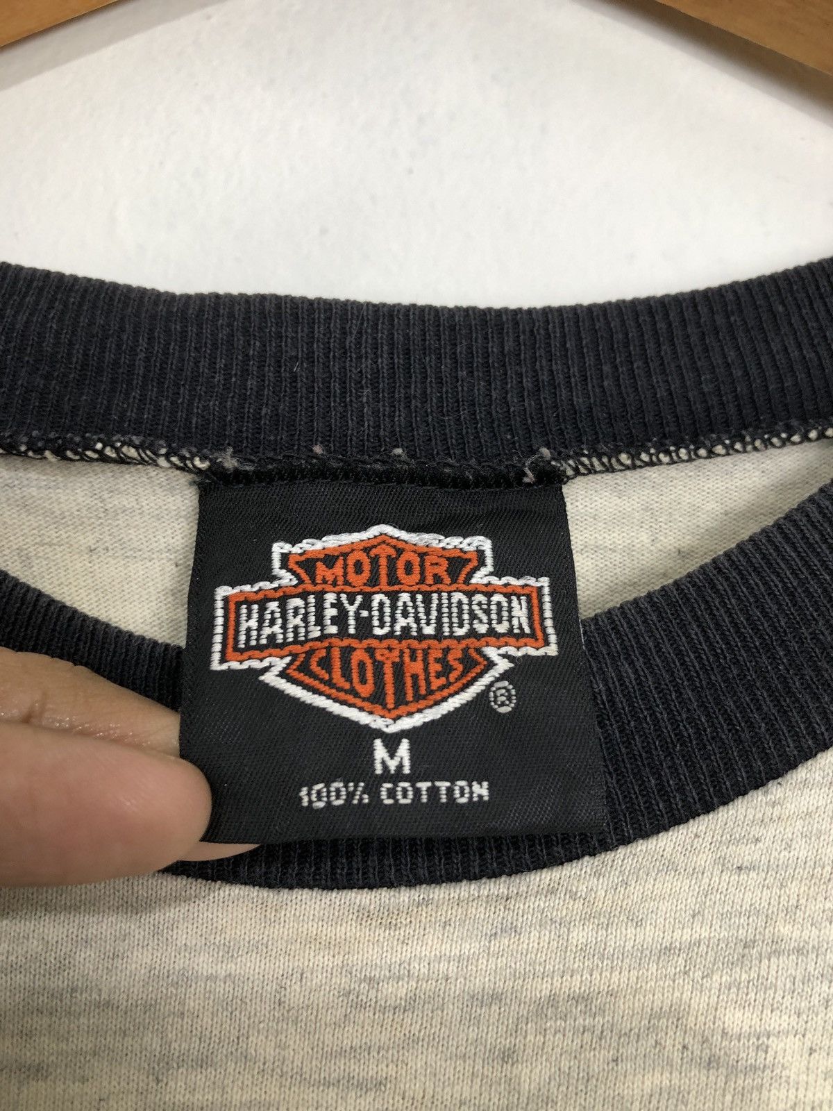 Harley Davidson Vintage 1991 Harley Davidson Raglan T-Shirt Size US M / EU 48-50 / 2 - 9 Thumbnail