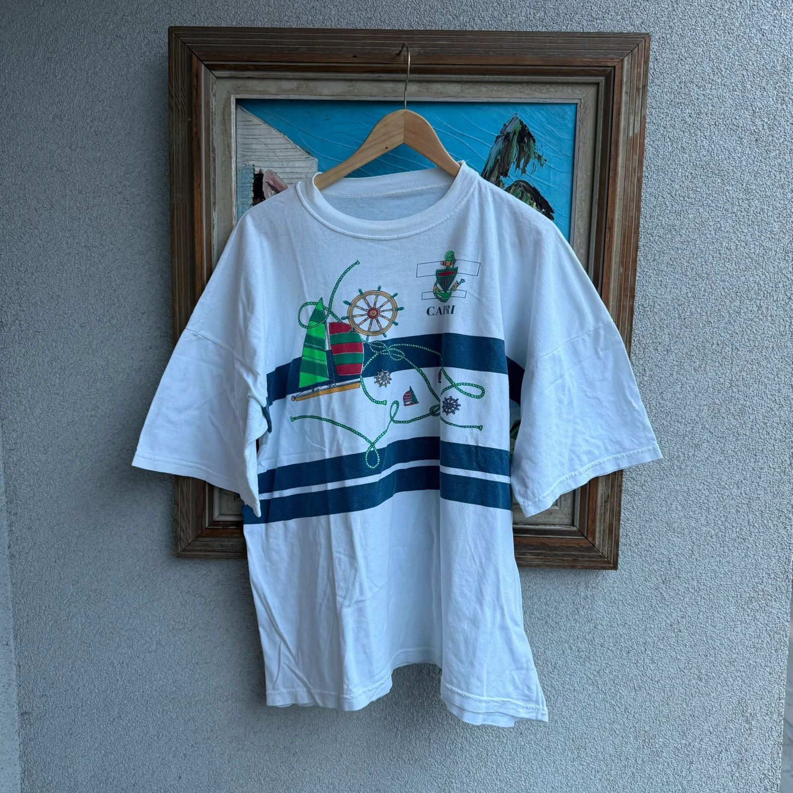Vintage Vintage 90s Graphic Tee Capri Retro Single Stitch Size US L / EU 52-54 / 3 - 1 Thumbnail