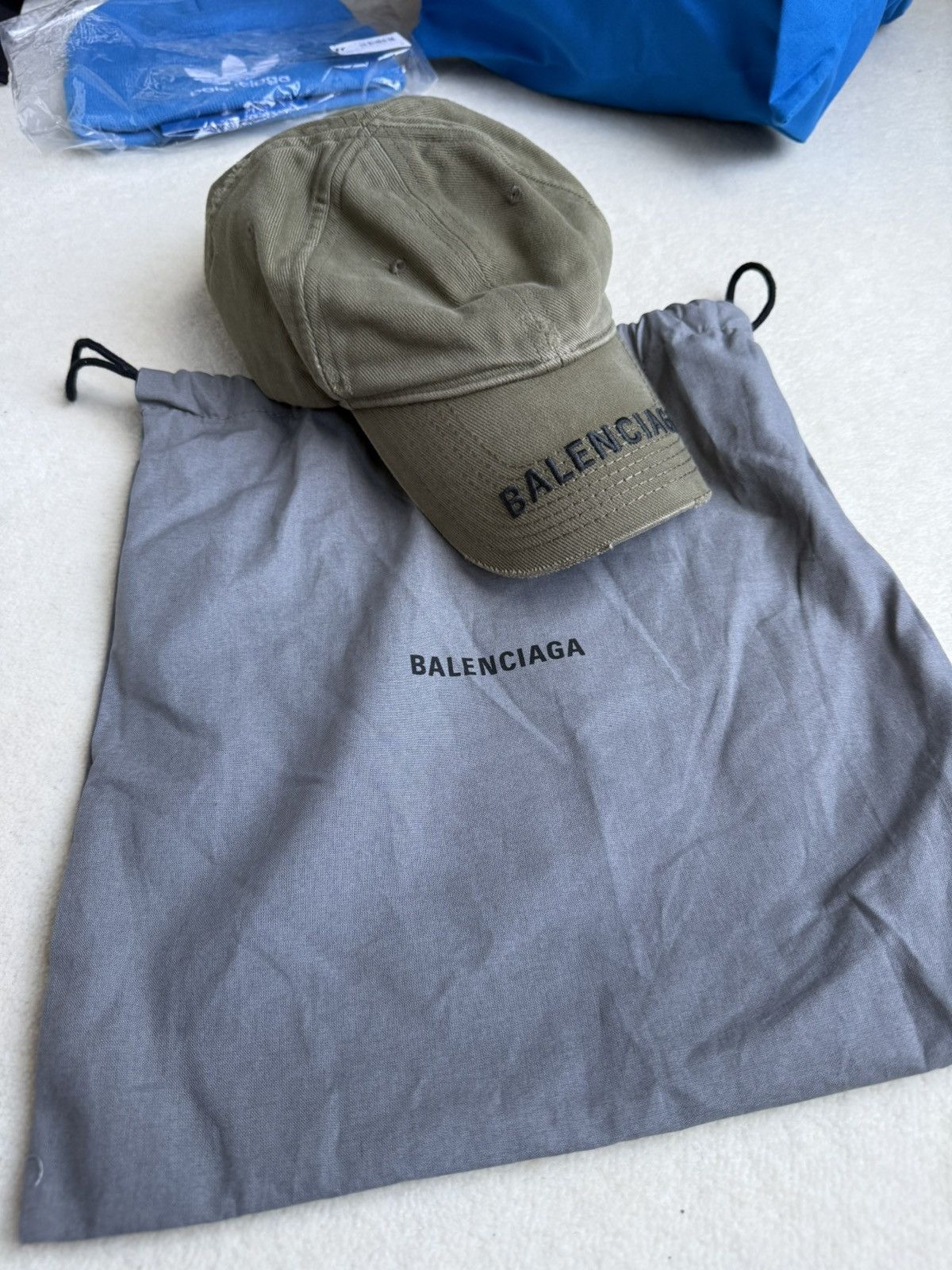 Balenciaga Balenciaga x Demna khaki military logo cap hat Grail L Size ONE SIZE - 2 Thumbnail