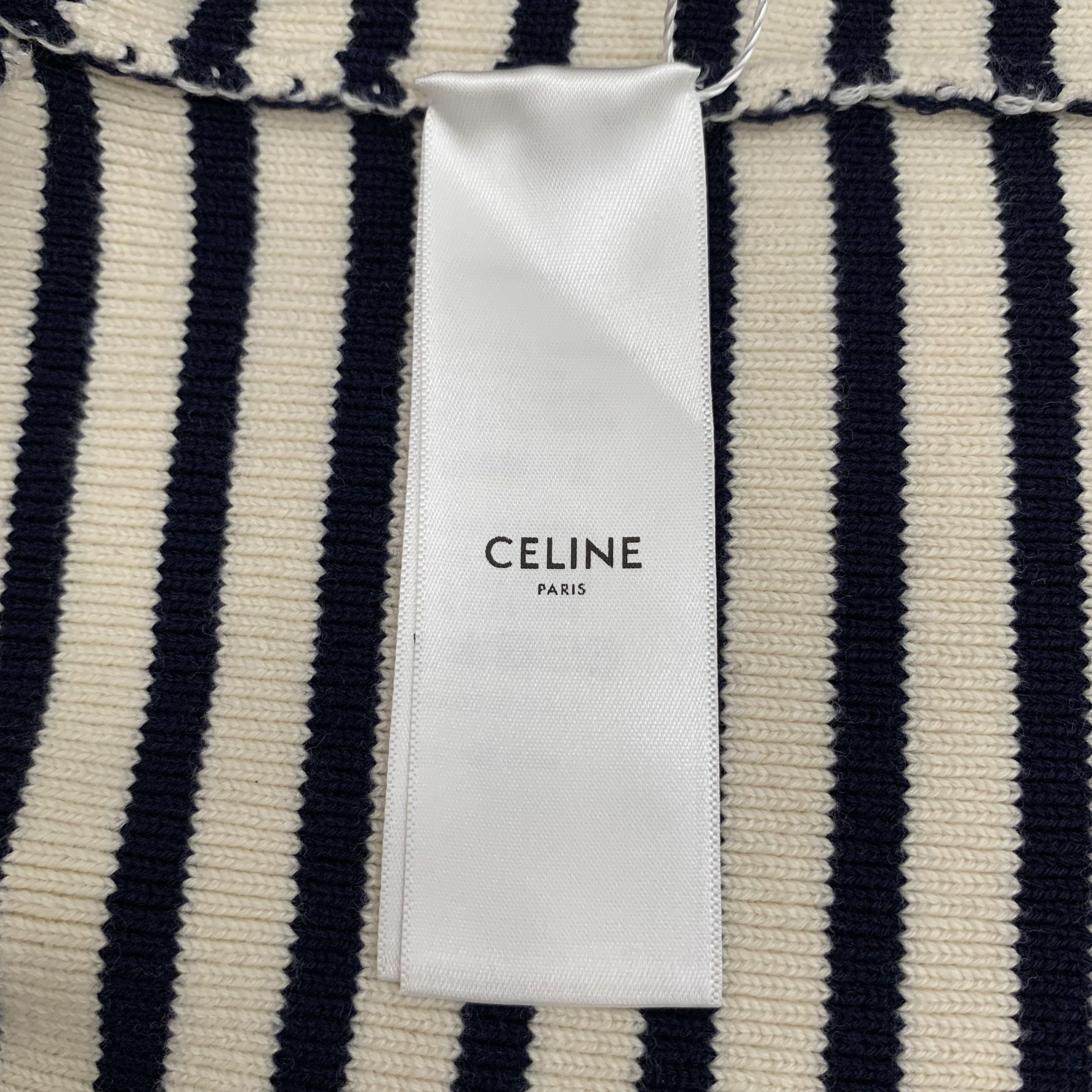 Celine Celine Sweater – Stripe Logo Cotton (Size S) Size S / US 4 / IT 40 - 4 Thumbnail