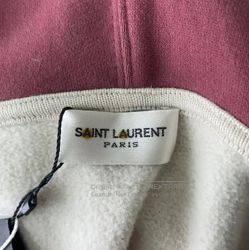 Yves Saint Laurent YSL Light Gray Cotton Women's Hoodie . Size L / US 10 / IT 46 - 4 Thumbnail
