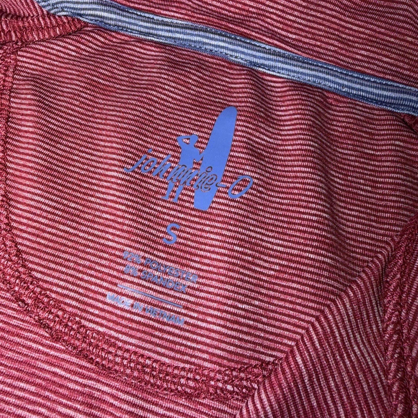 johnnie-O johnnie-O Mens Small Golf Polo Striped Montour Heights Country Club Performance Regular 1/4 Zip Logo Embroidered Red Mens Polo Country Club Golf Size US S / EU 44-46 / 1 - 7 Thumbnail