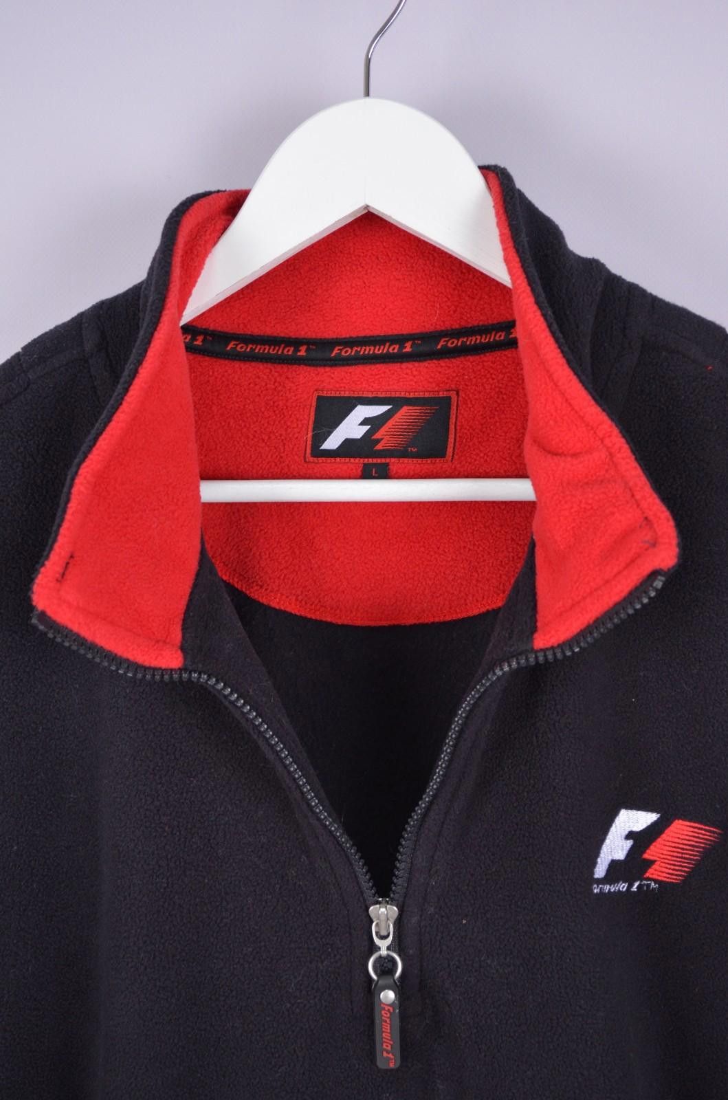 Formula 1 Mens Formula 1 1/4 Zip Black/Red Fleece Embroided Logo Sz L Size US L / EU 52-54 / 3 - 4 Thumbnail