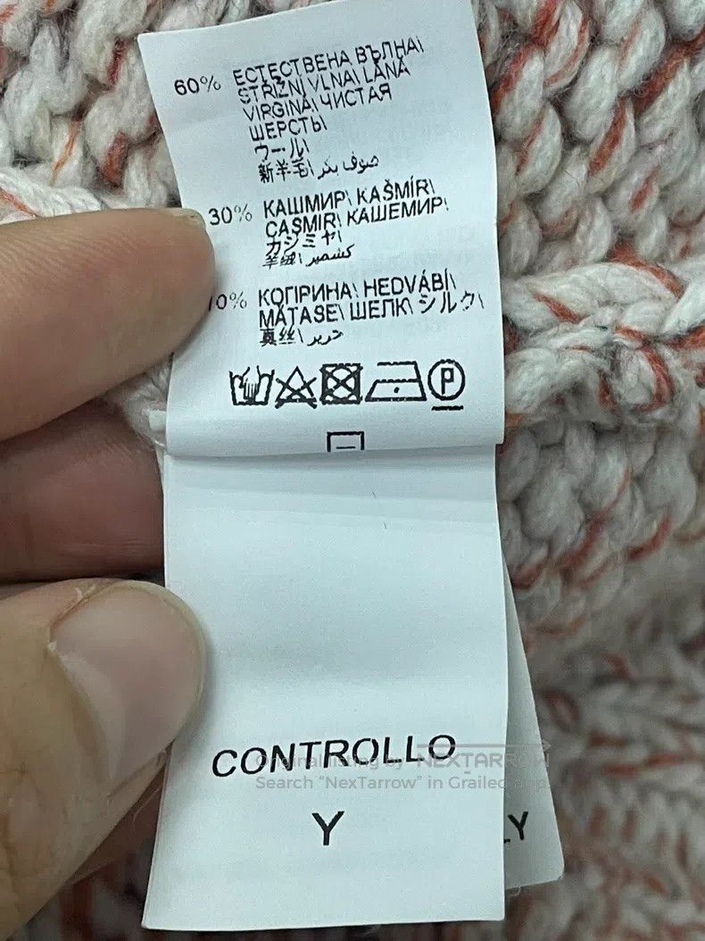 Brunello Cucinelli Brunello Cucinelli Pink and White Cashmere and Wool Sweate Size US M / EU 48-50 / 2 - 5 Thumbnail