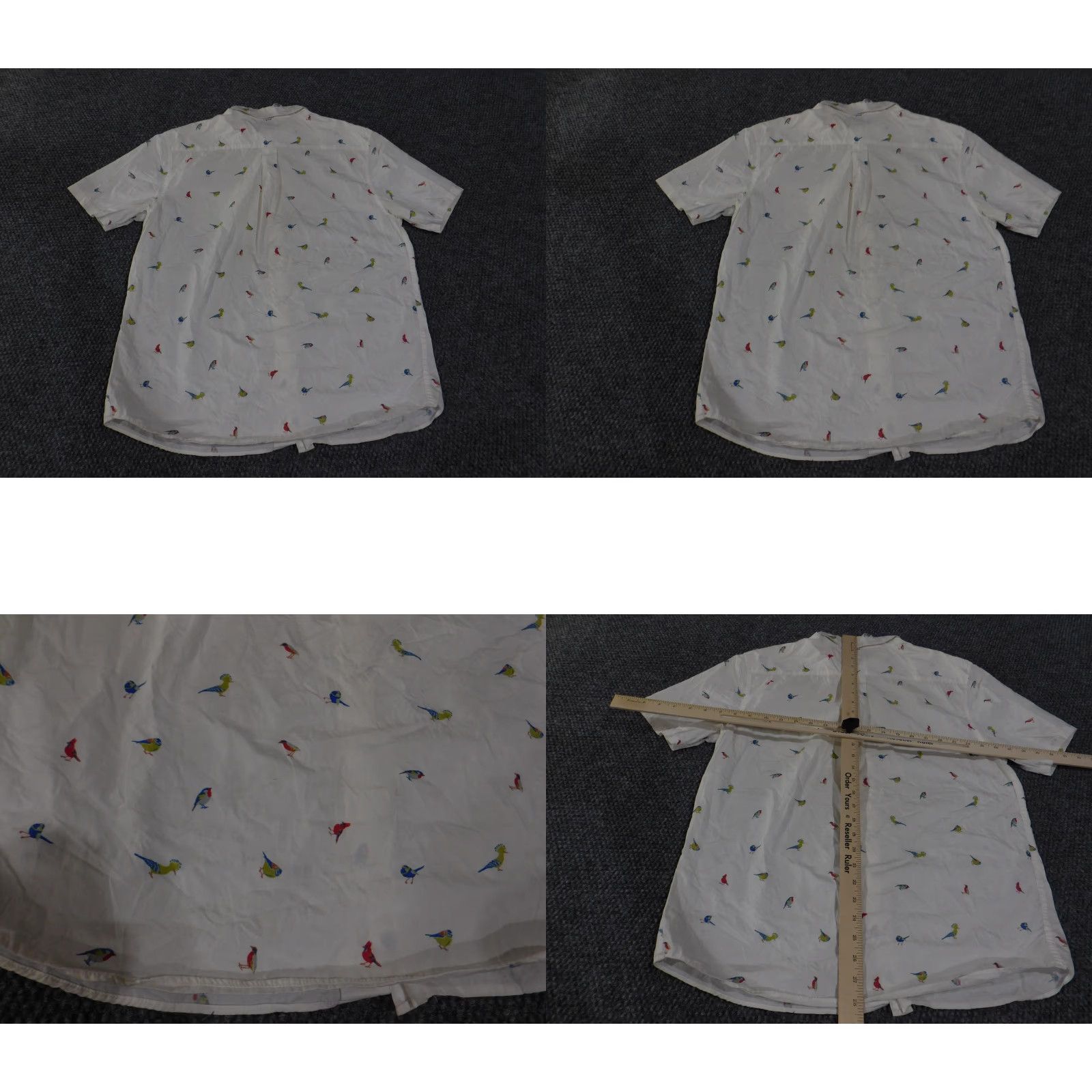 Vintage Stussy Shirt Mens Medium White Parrot Bird Print Button Up Short Sleeve Casual Size US M / EU 48-50 / 2 - 9 Thumbnail