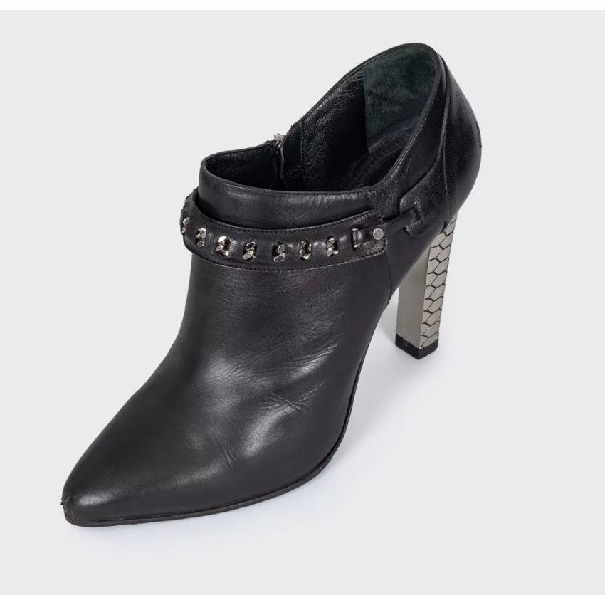 Roberto Cavalli Roberto Cavalli Black Leather Ankle Boots sz.40 Size US 10 / IT 40 - 3 Thumbnail